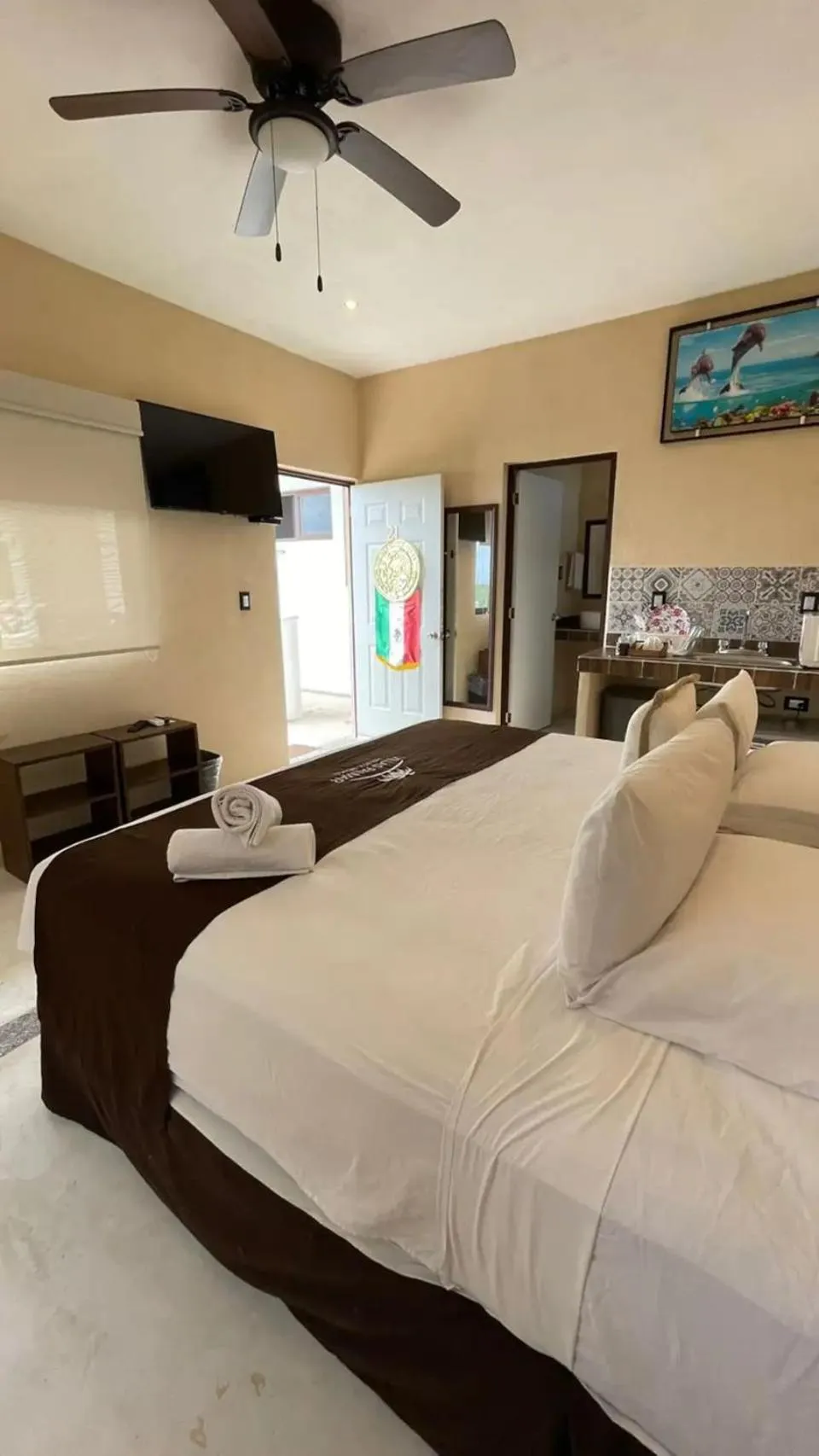 Bed in Villas Palmar Holbox