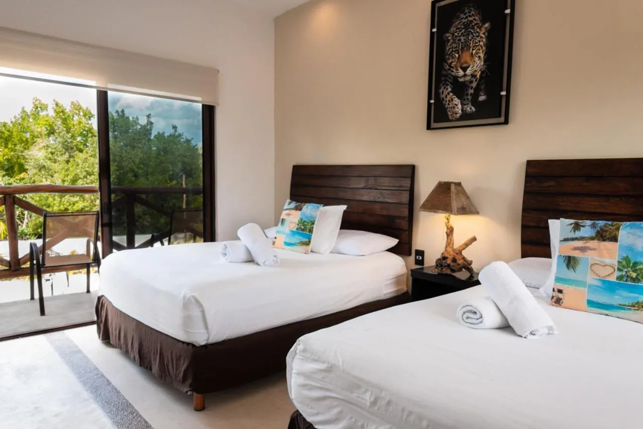 Bed in Villas Palmar Holbox