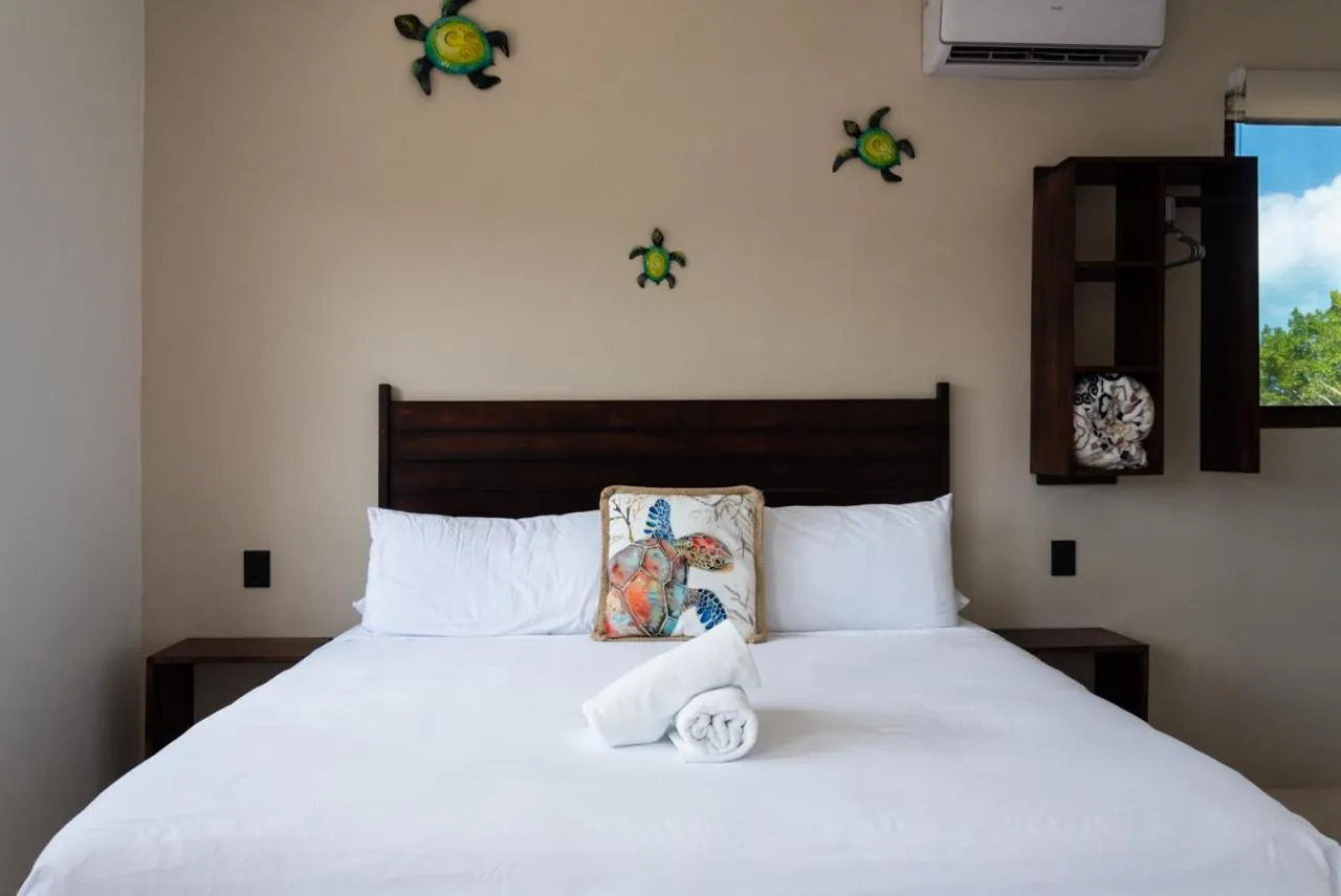 Bed in Villas Palmar Holbox