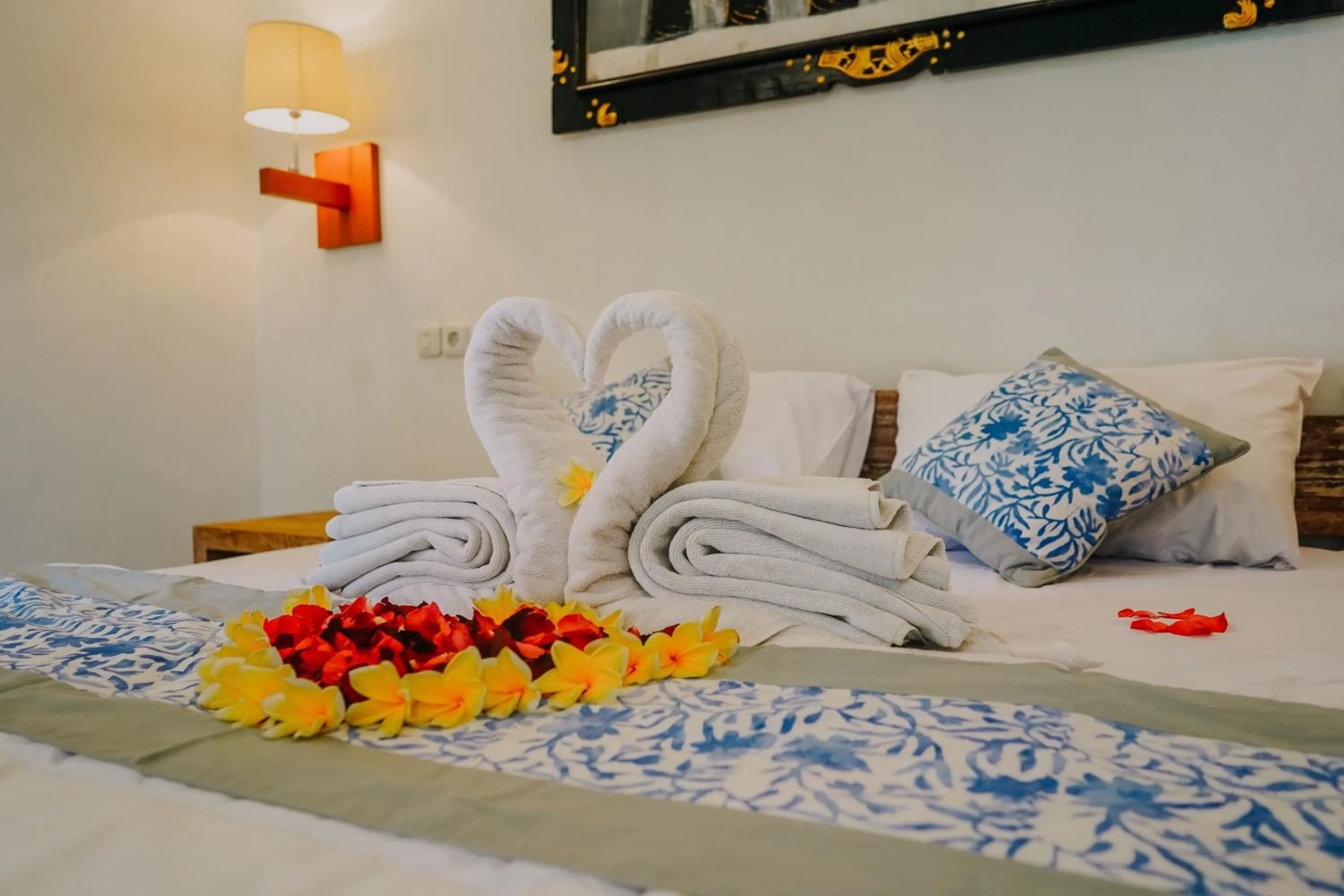 Bed in Rahayu Guest House Ubud