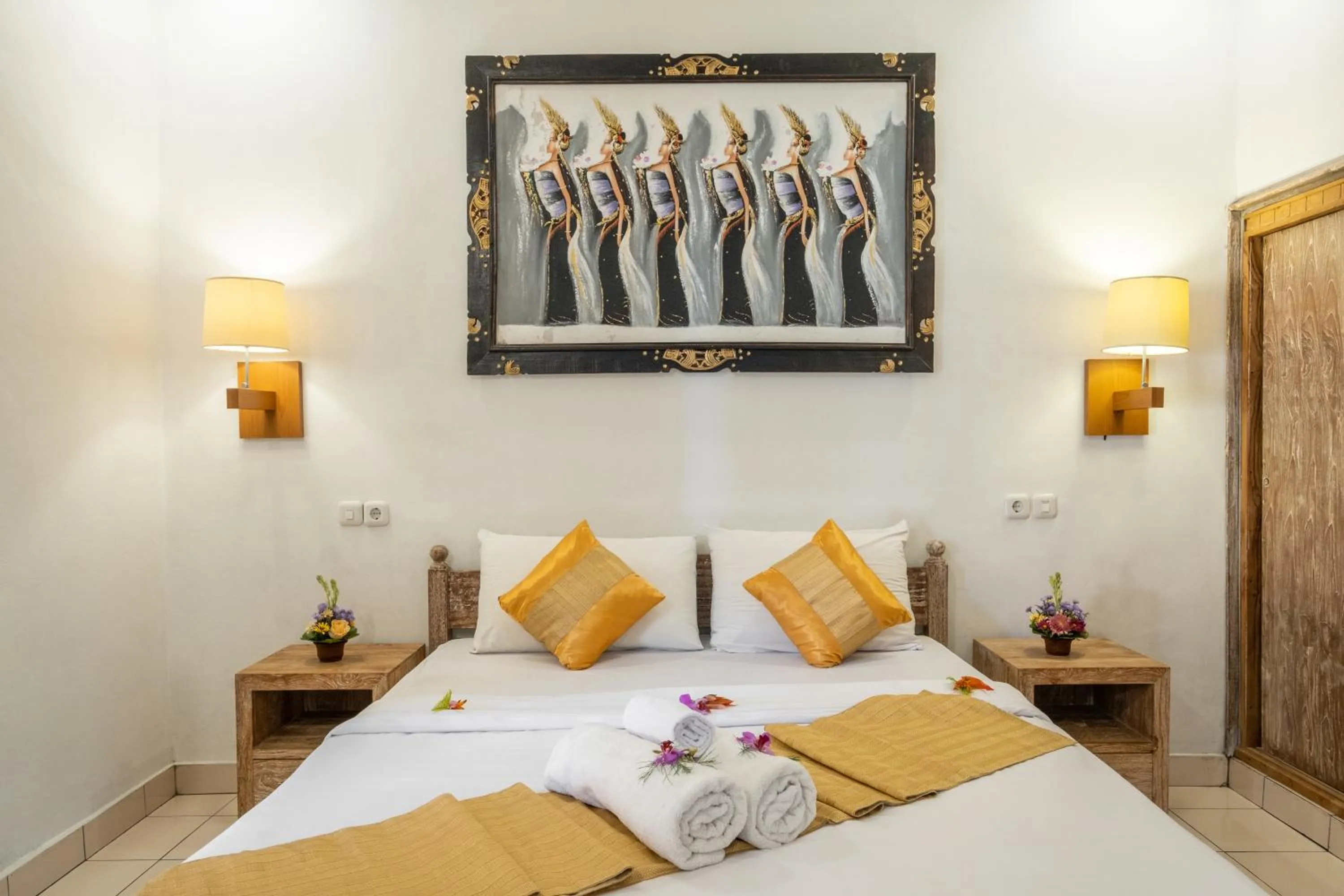Bed in Rahayu Guest House Ubud