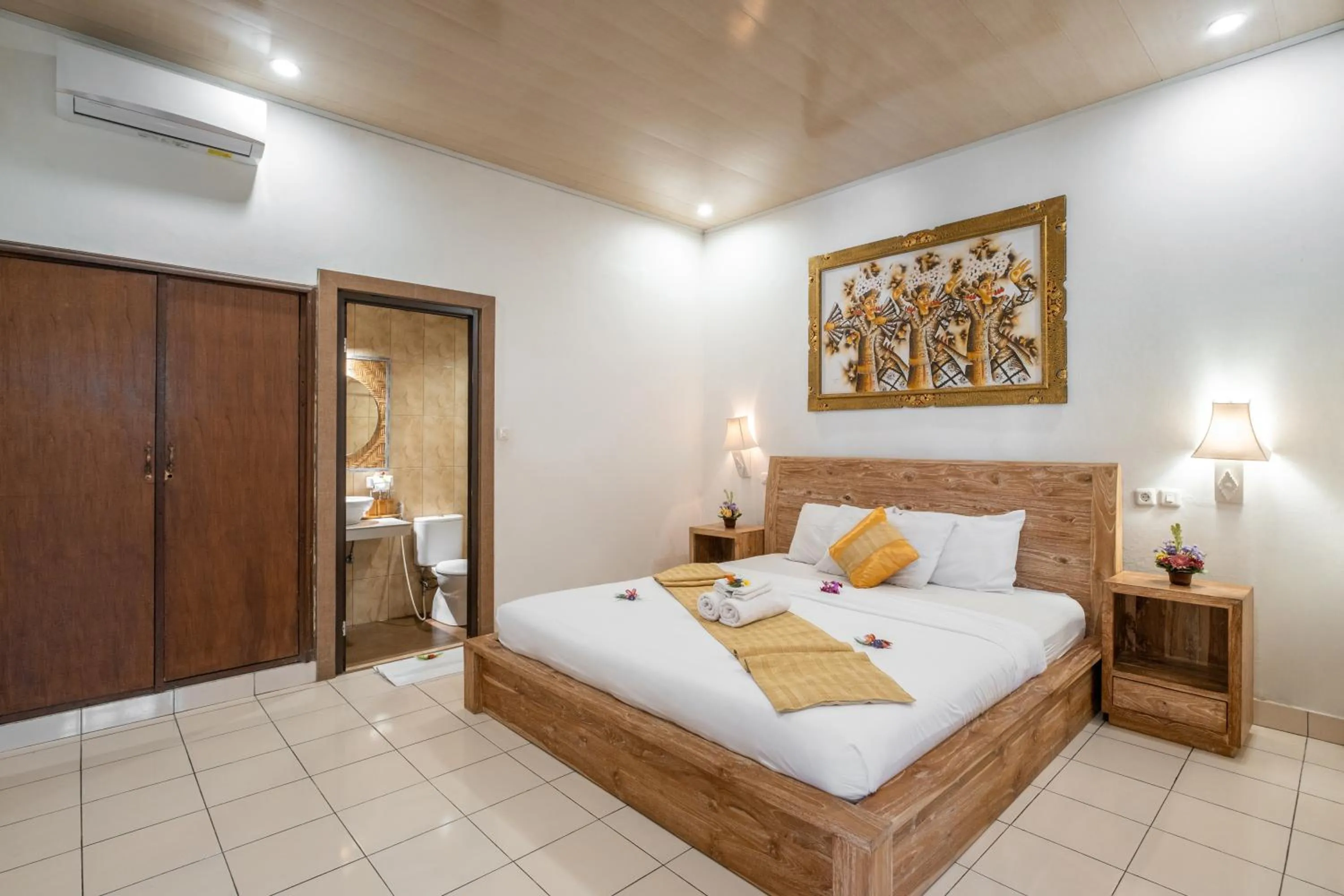 Bed in Rahayu Guest House Ubud