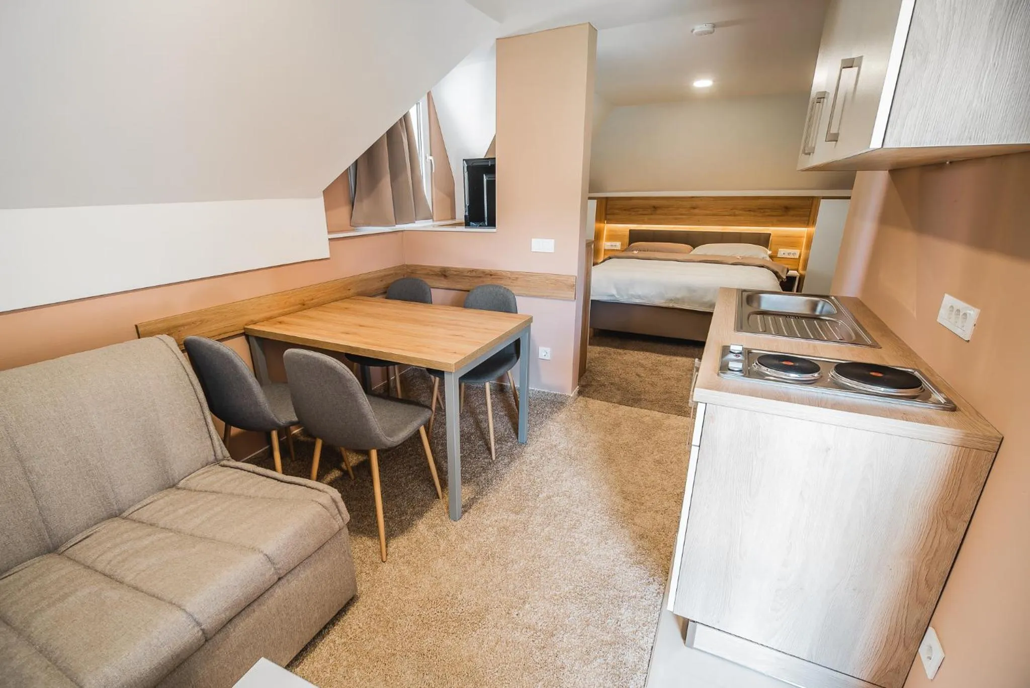 Kitchen or kitchenette in Guesthouse Mars