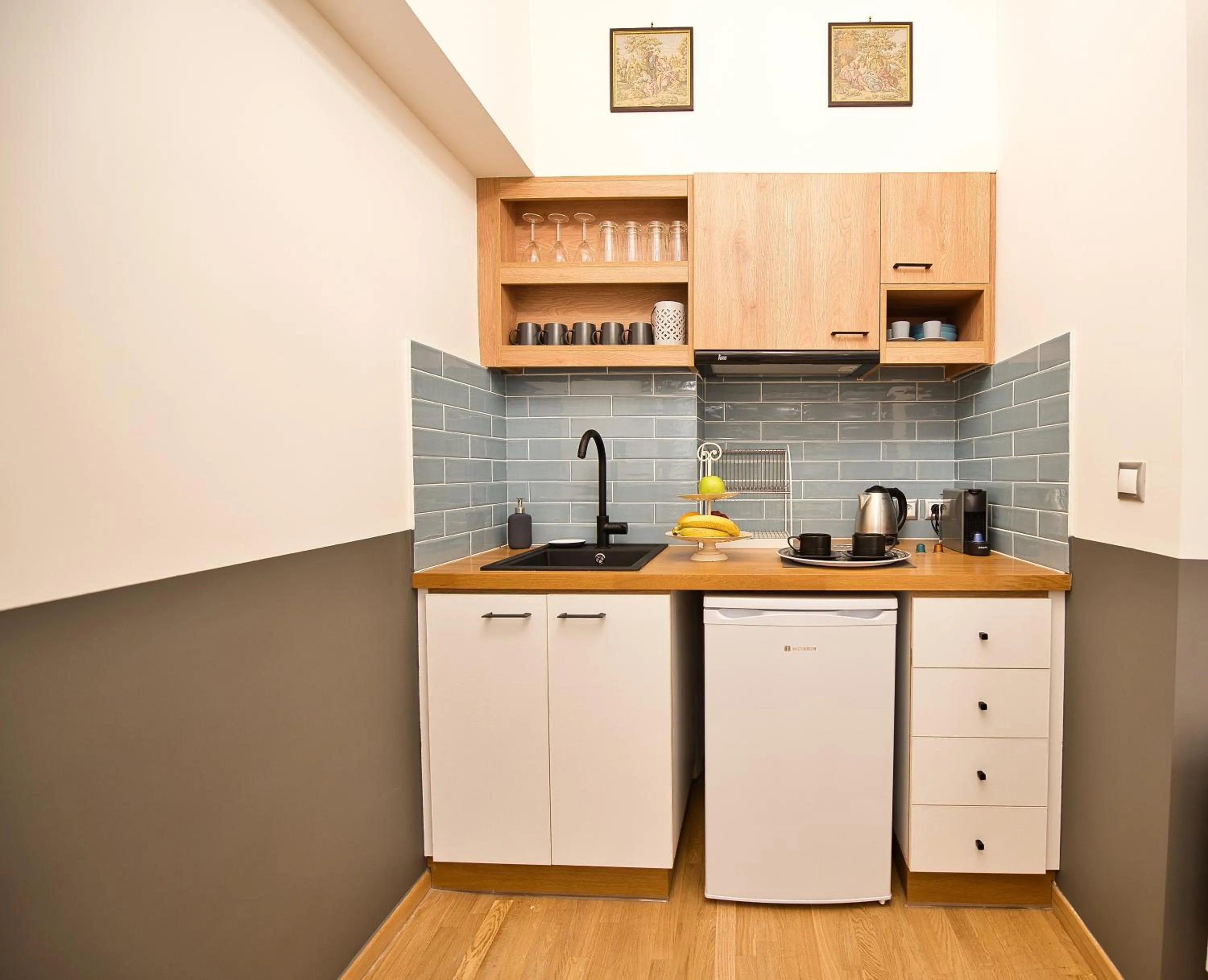 Kitchen or kitchenette in Rastoni Athens Suites near Acropolis at Tsatsou street