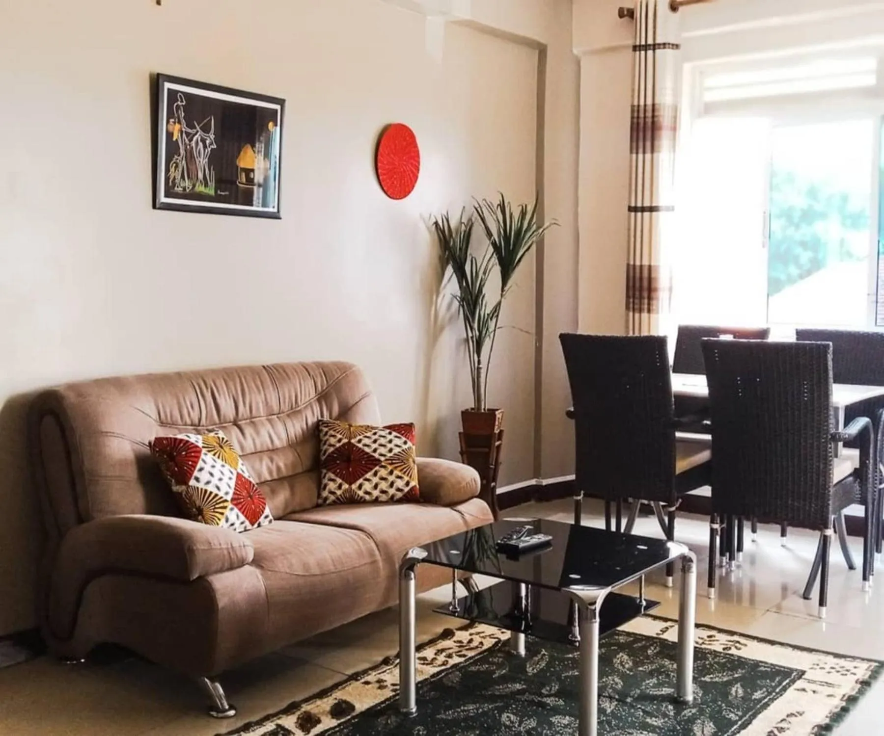 Seating area in Karibu BB Suites