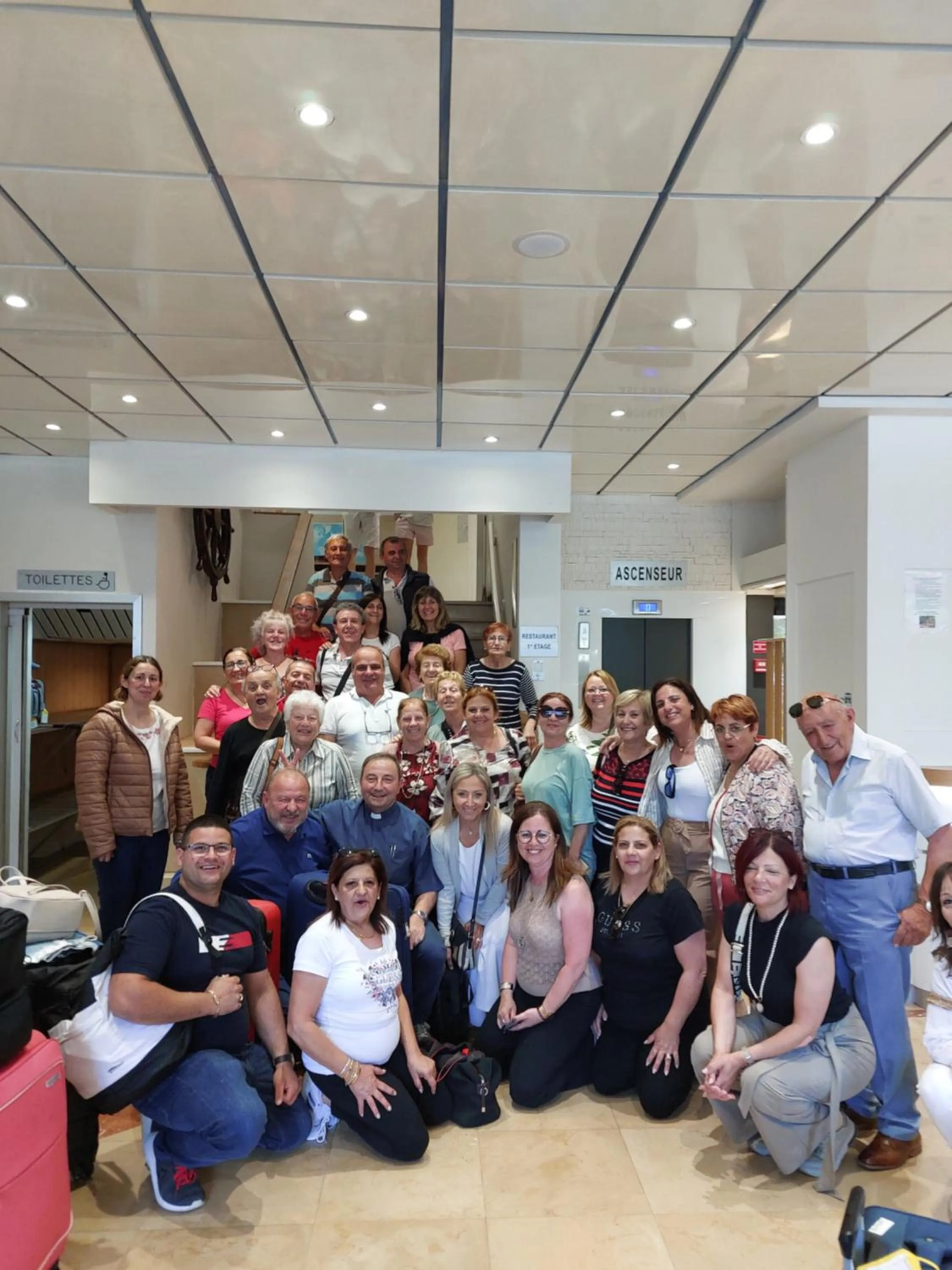 group of guests in Hôtel Christina Lourdes