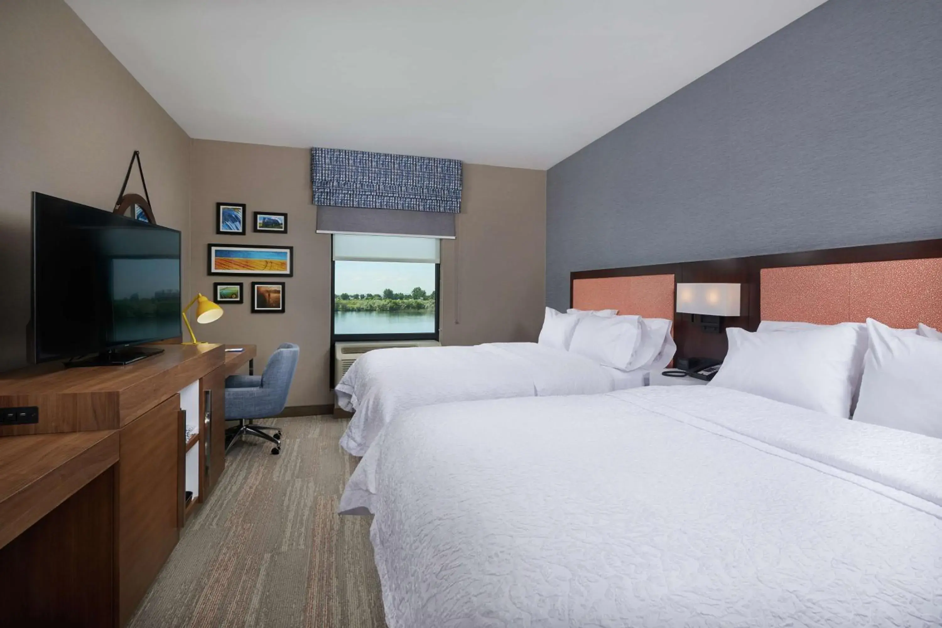 Queen Room with Two Queen Beds and Water View - Non-Smoking in Hampton Inn Burley Queen Room with Two Queen Beds and Water View - Non-Smoking in Hampton Inn Burley