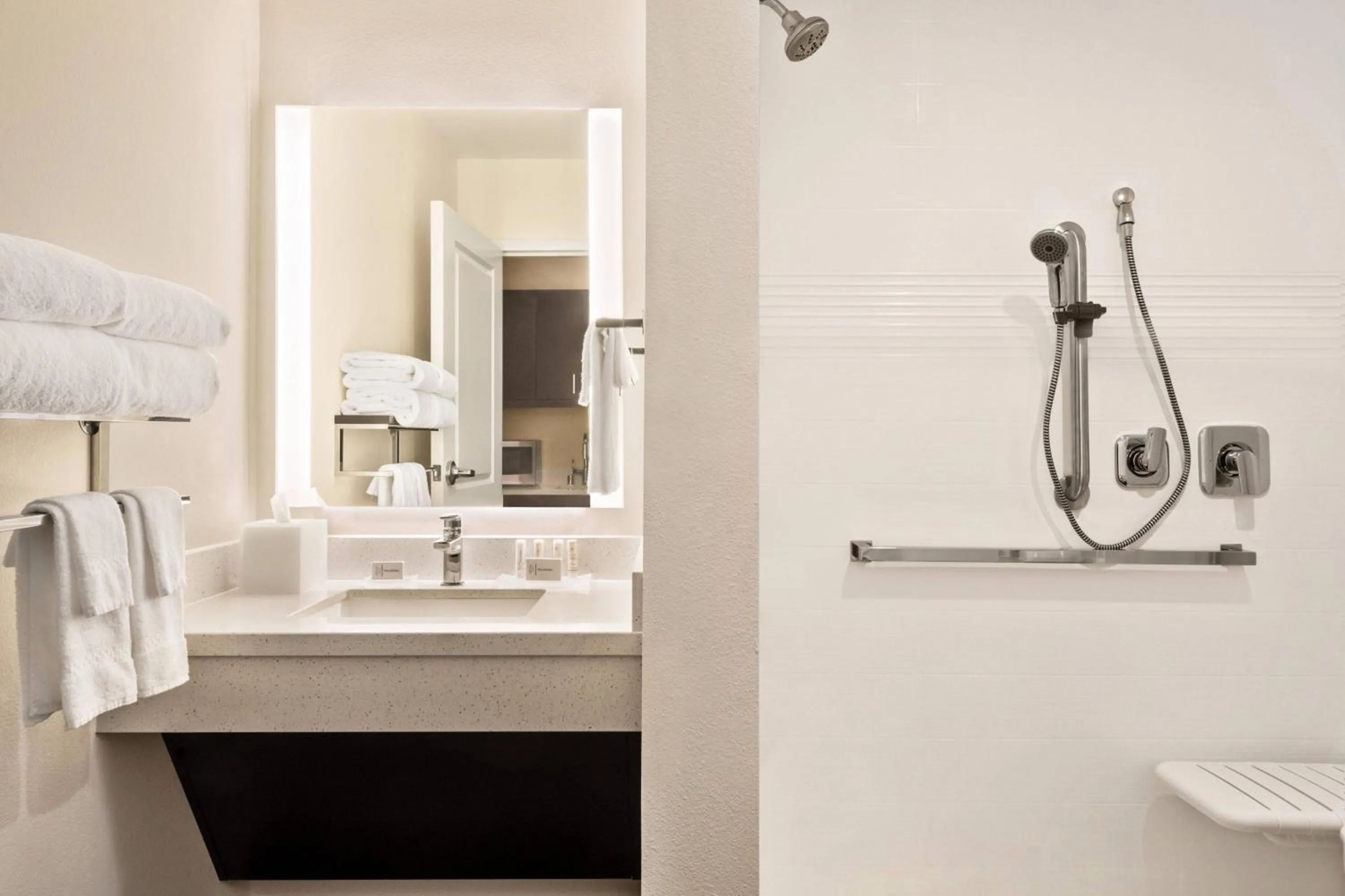 Bathroom in TownePlace Suites by Marriott Janesville