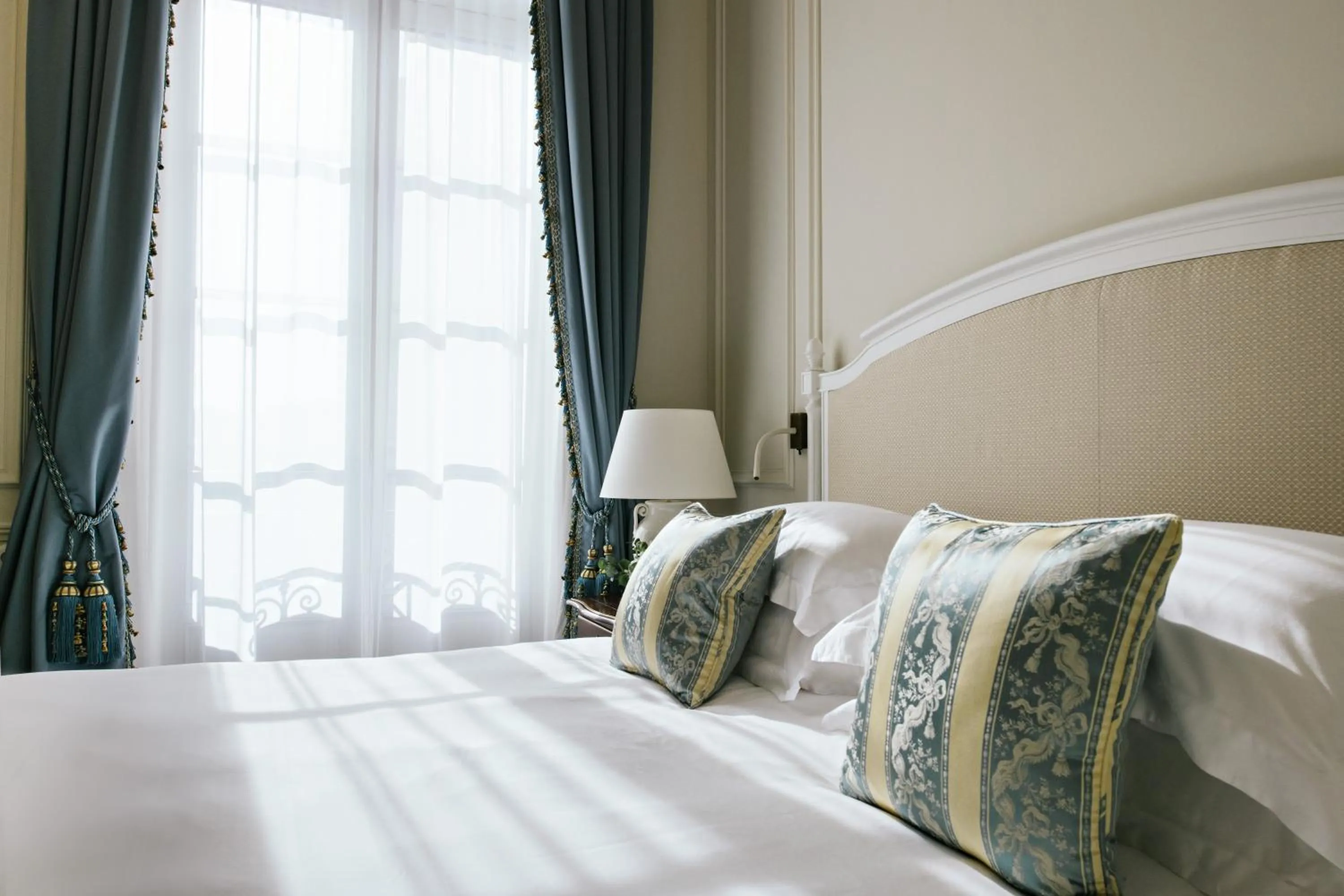 Bed in Hôtel du Palais Biarritz, in The Unbound Collection by Hyatt