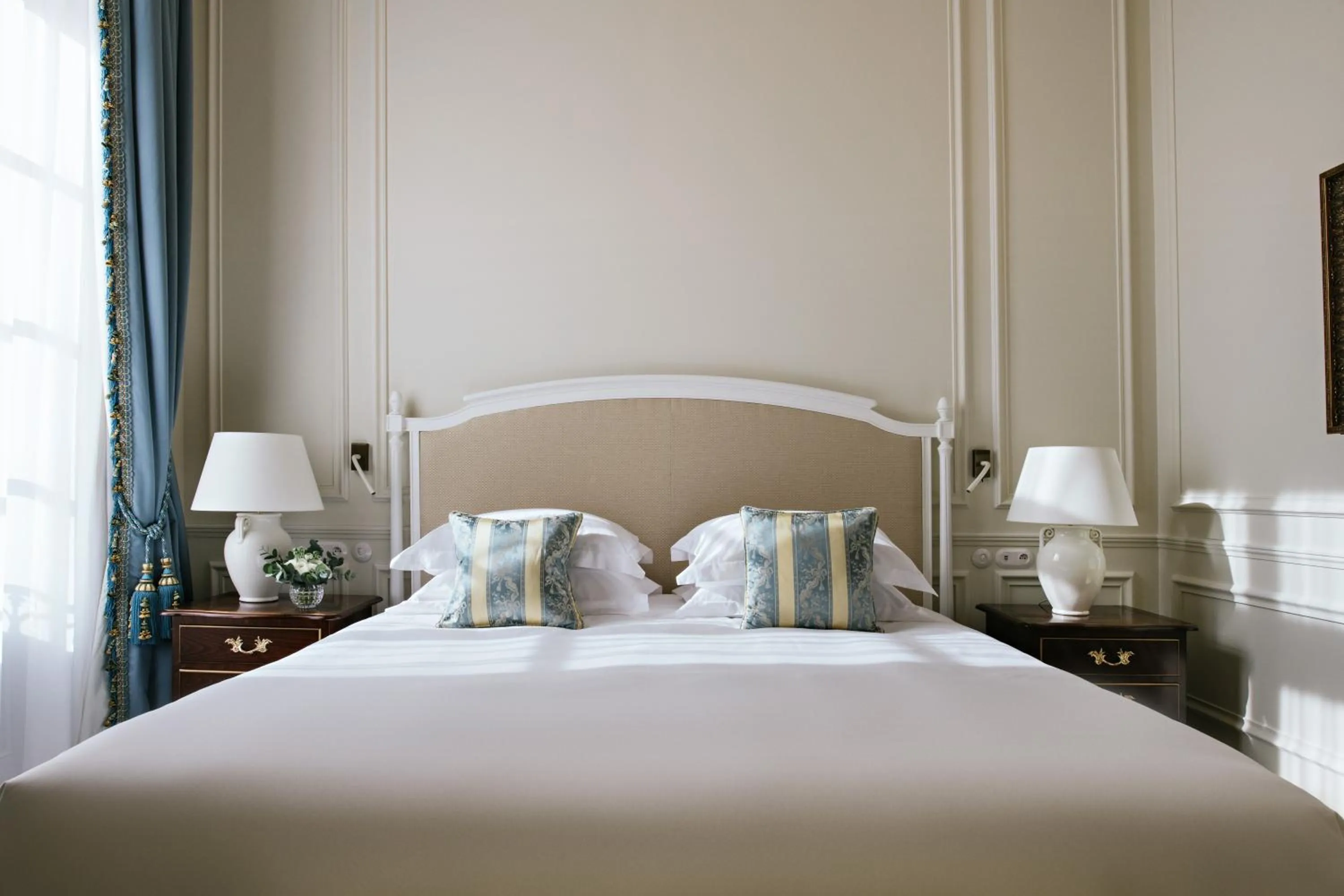 Bed in Hôtel du Palais Biarritz, in The Unbound Collection by Hyatt