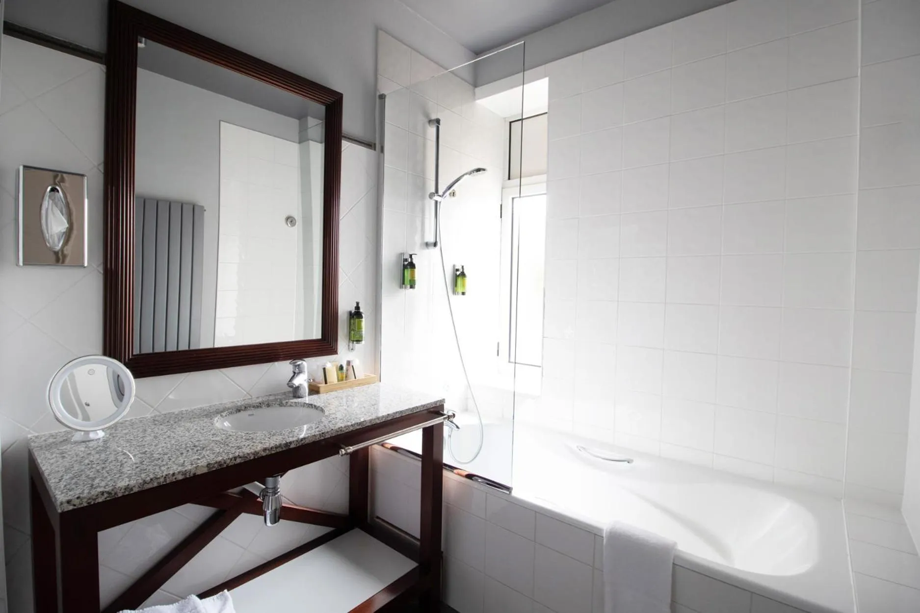 Bathroom, Bed in Hôtel La Villefromoy