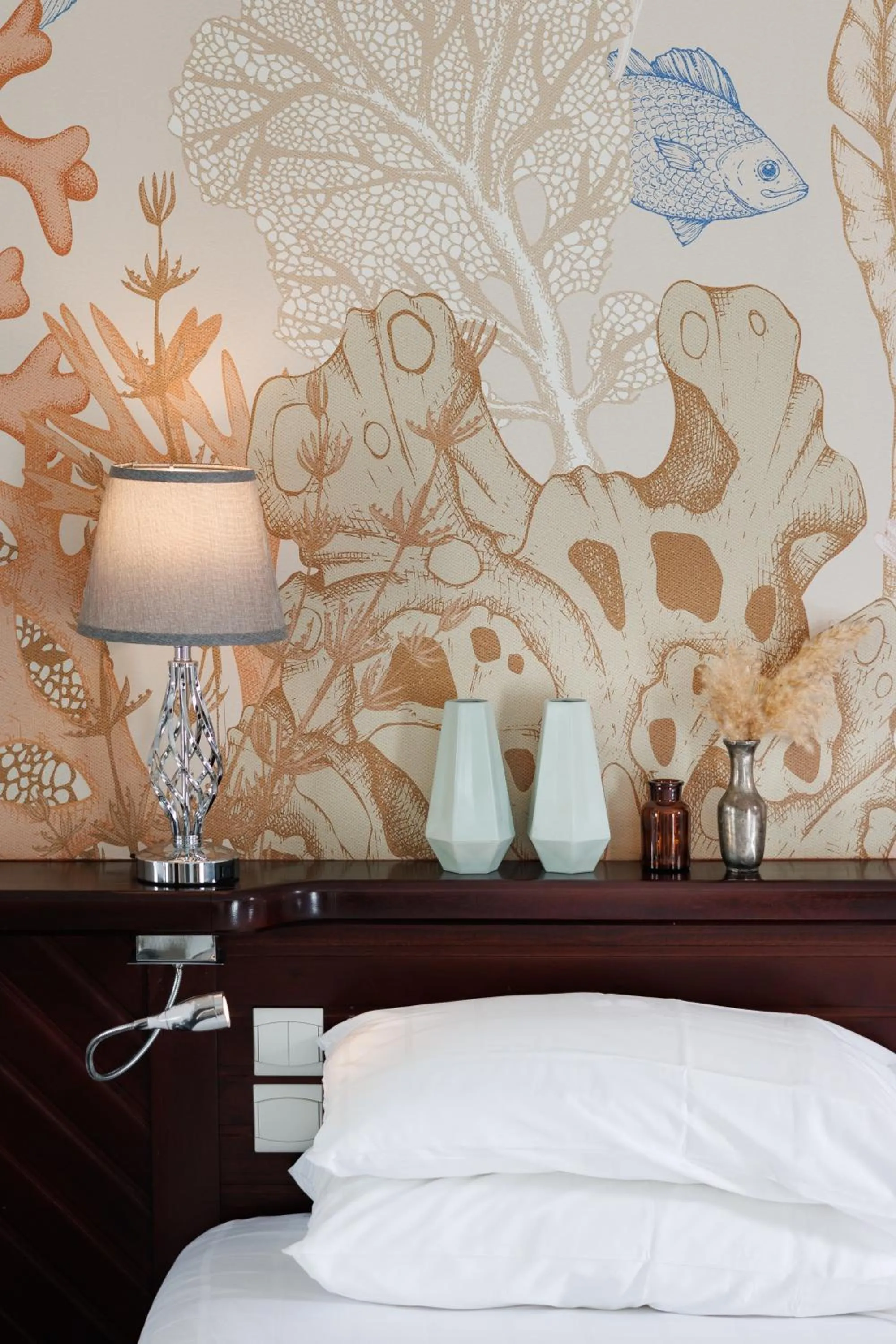 Decorative detail, Bed in Hôtel La Villefromoy