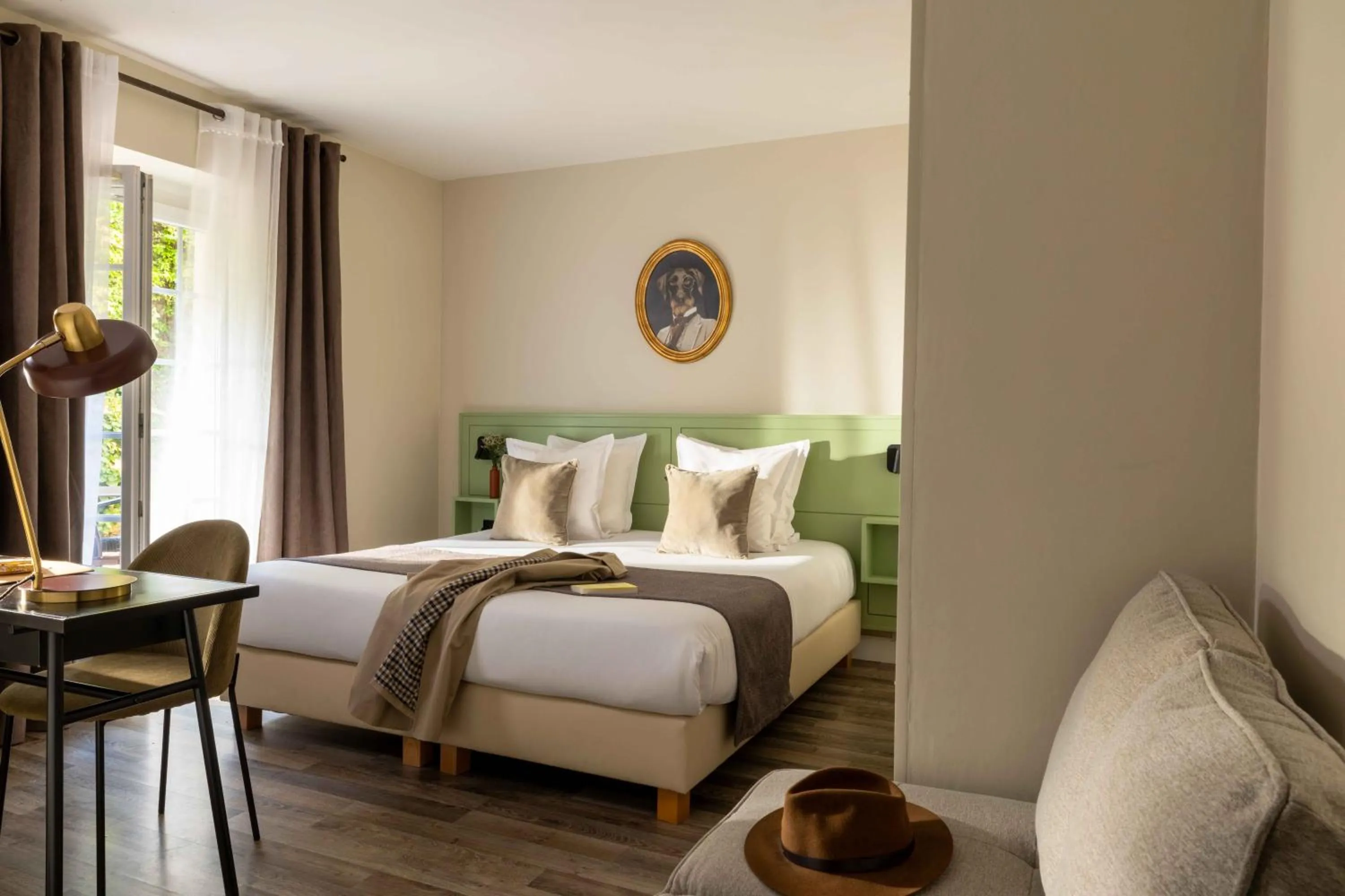 Photo of the whole room, Bed in Hôtel Le Pré Galoffre