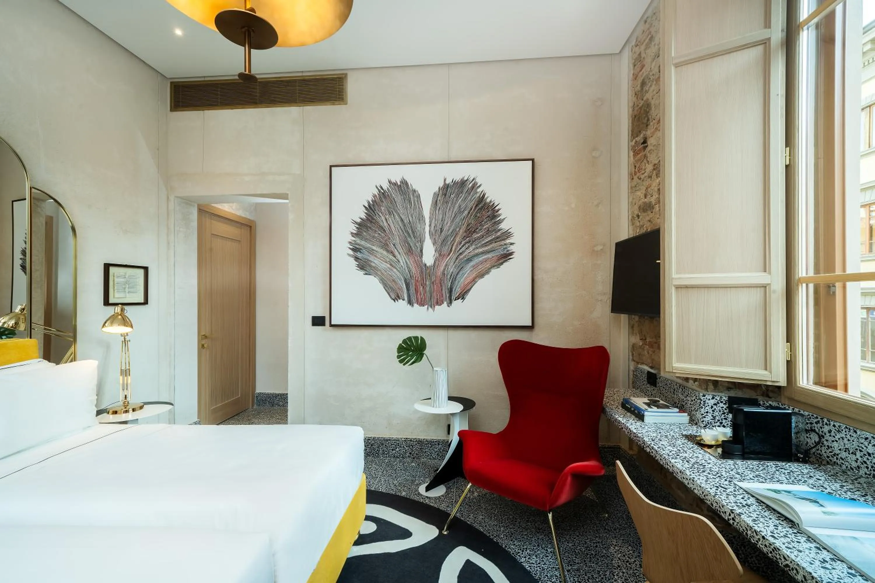 Bedroom, Bed in Hotel Calimala Florence