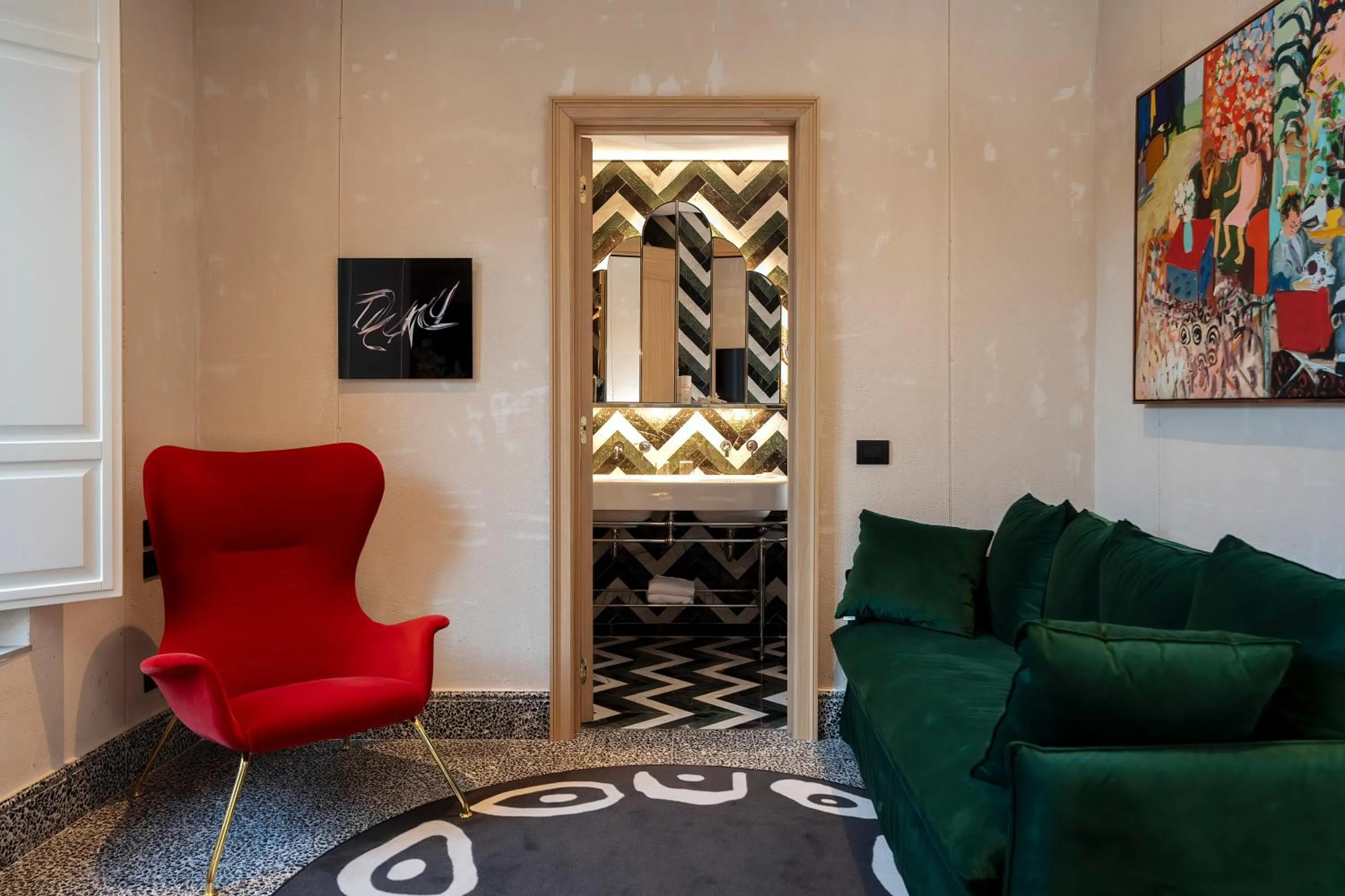 Living room in Hotel Calimala Florence