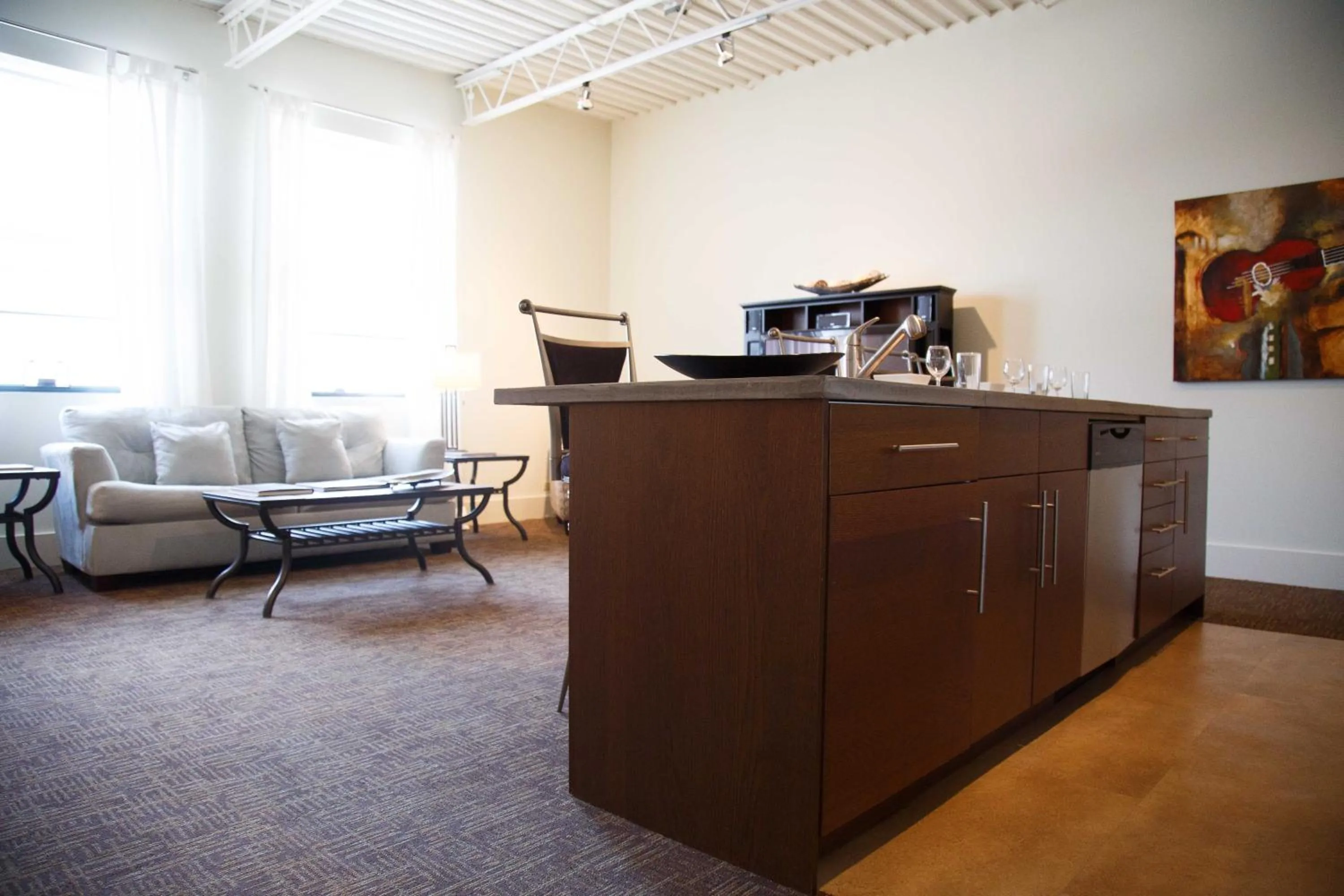 Kitchen or kitchenette in The Lofts at the Five & DIme
