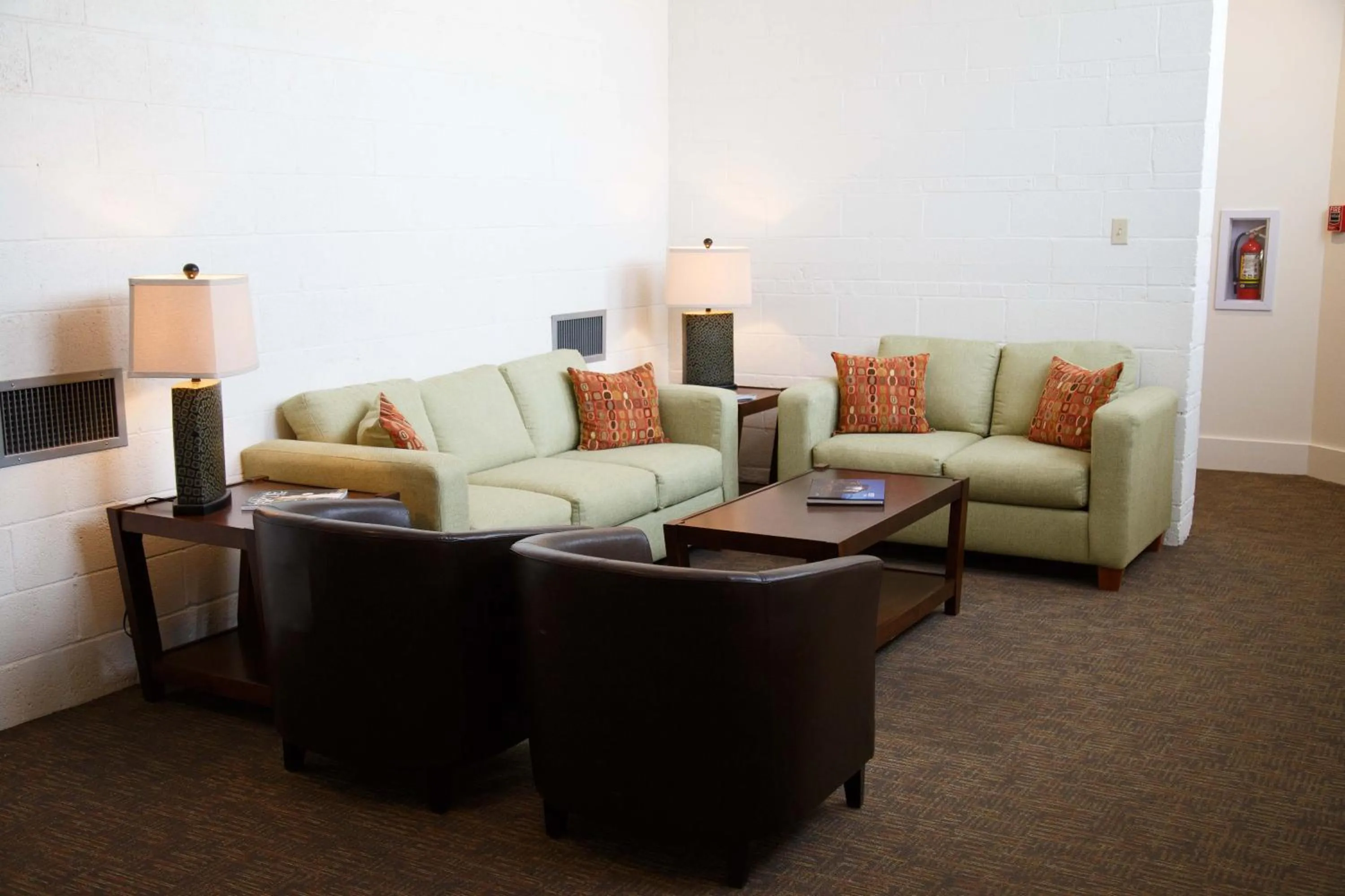 Seating area in The Lofts at the Five & DIme