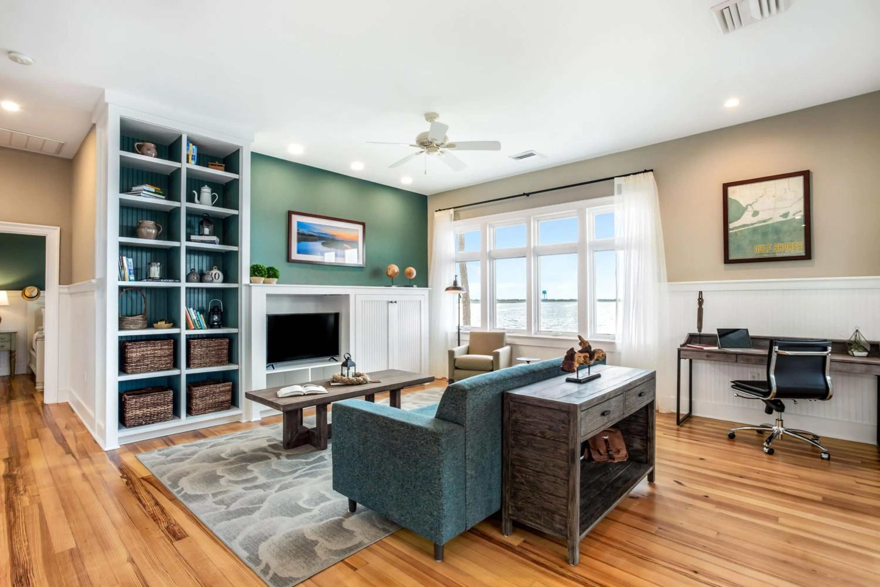 Living room in Eagle Cottages at Gulf State Park