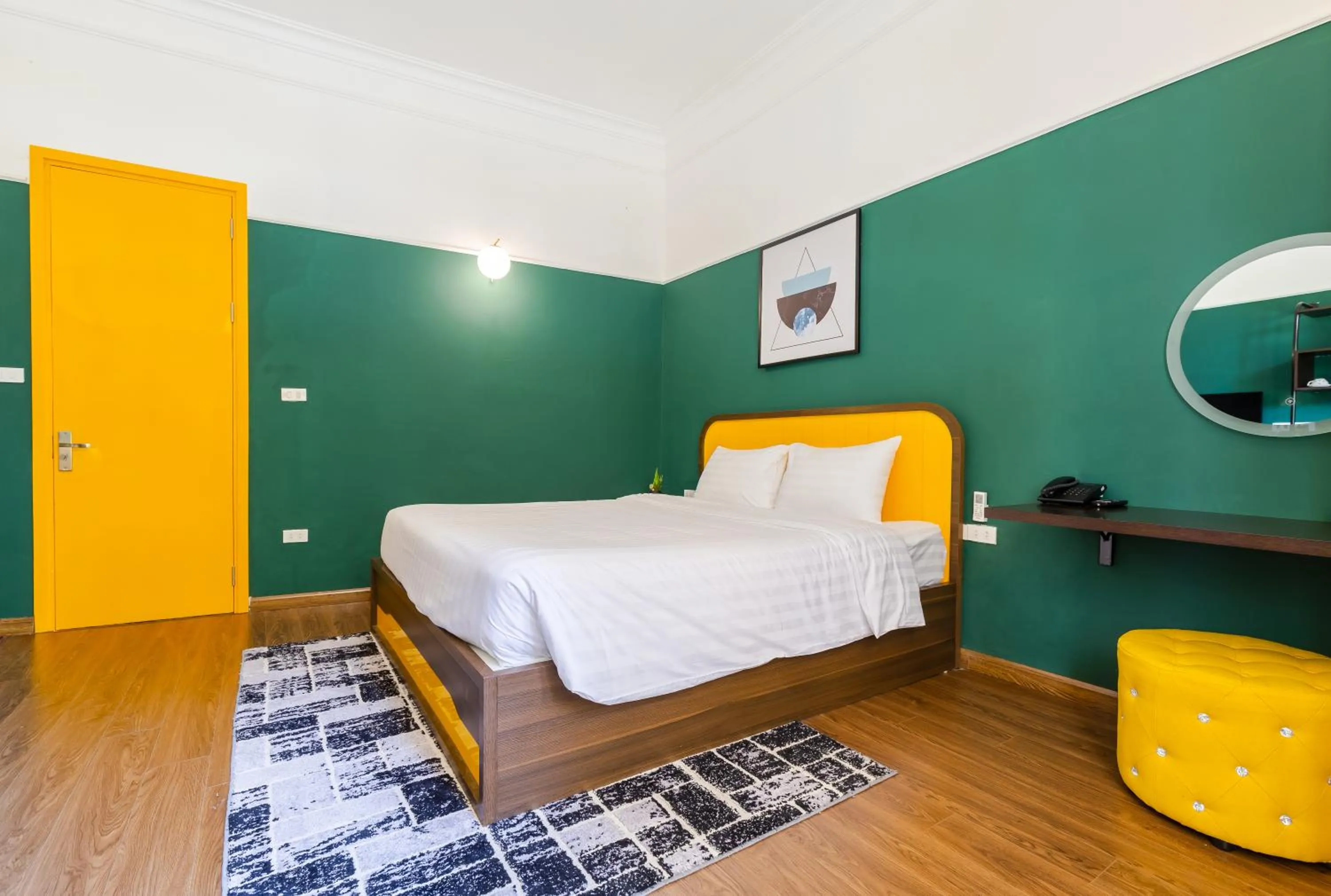 Bed in The Poppy Villa & Hotel