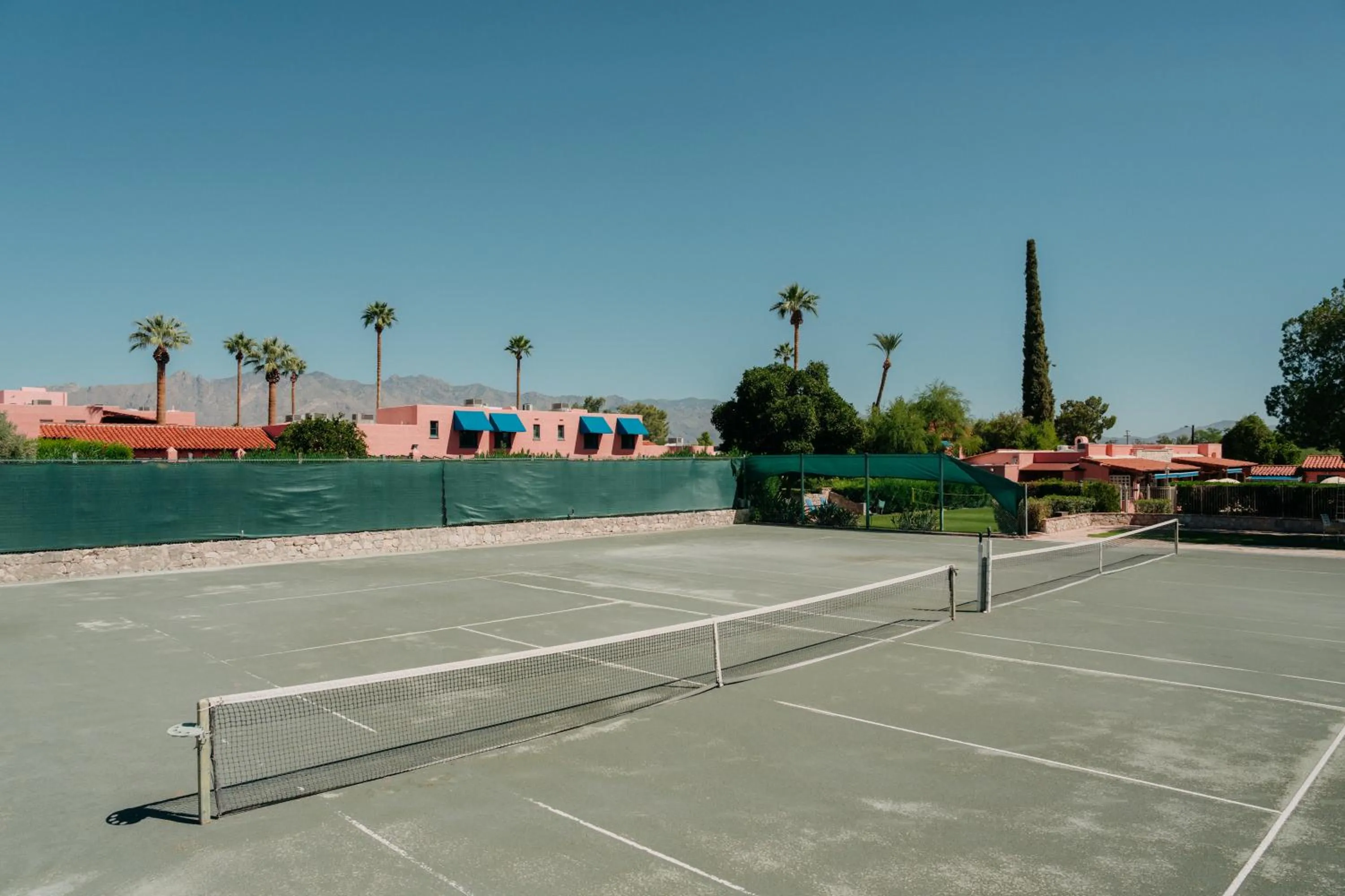 Tennis court in Arizona Inn