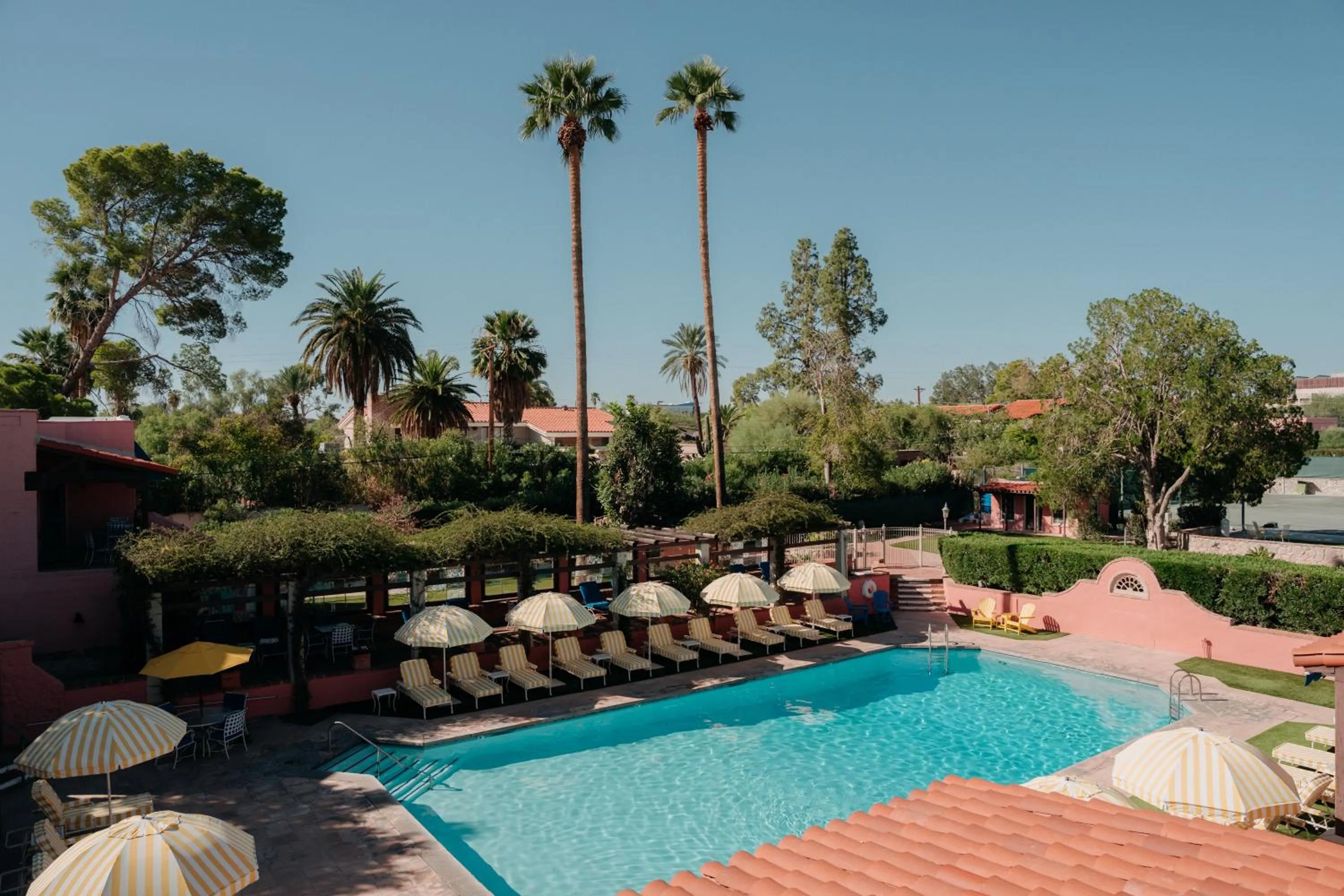 Pool view in Arizona Inn