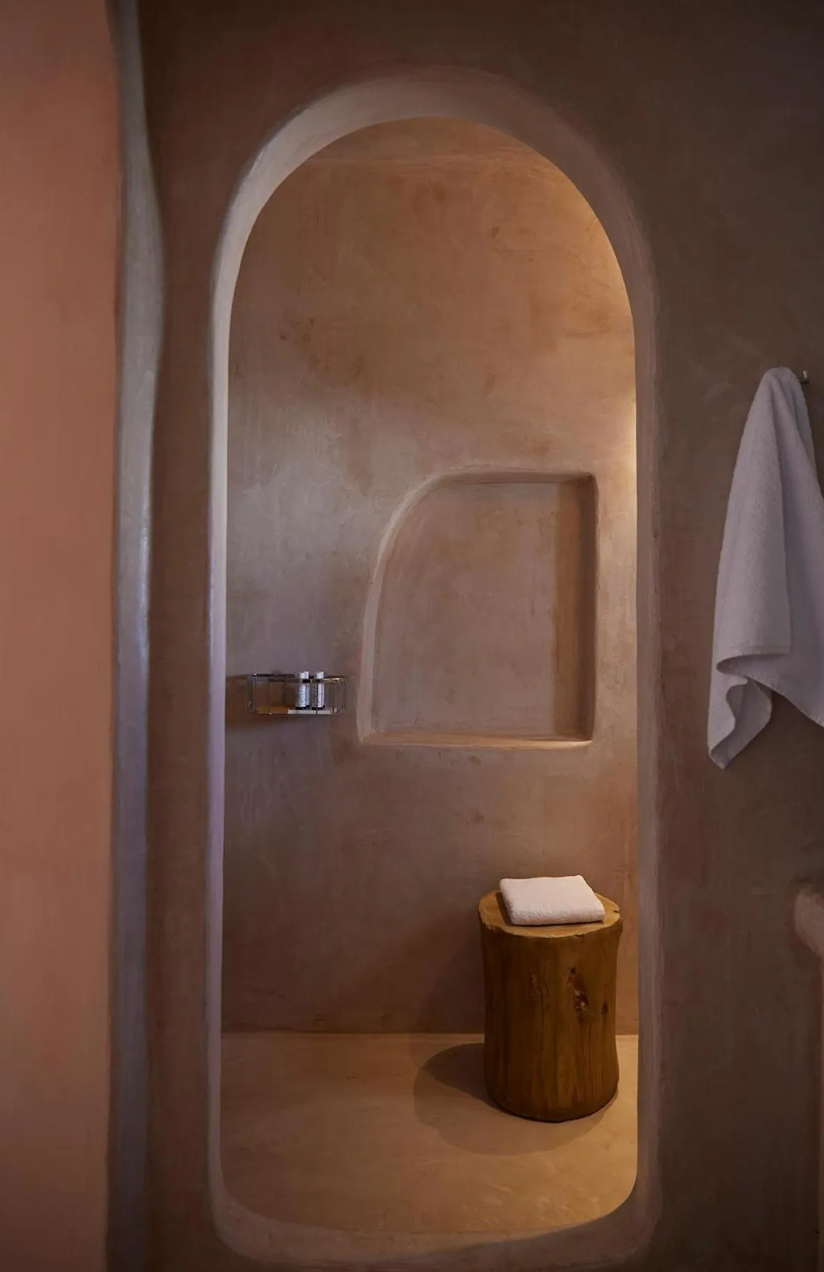 Shower in Danae Suites Santorini