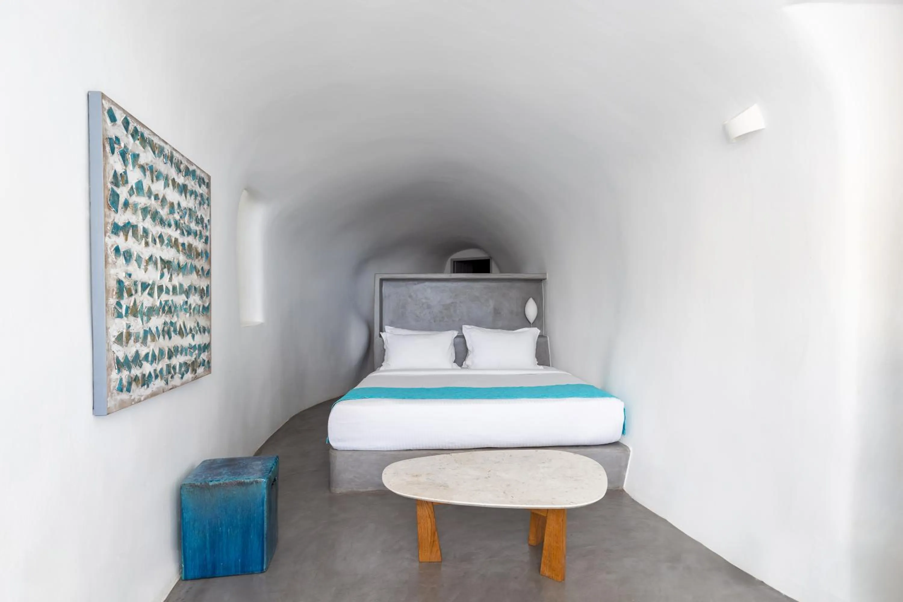 Bedroom, Bed in Danae Suites Santorini