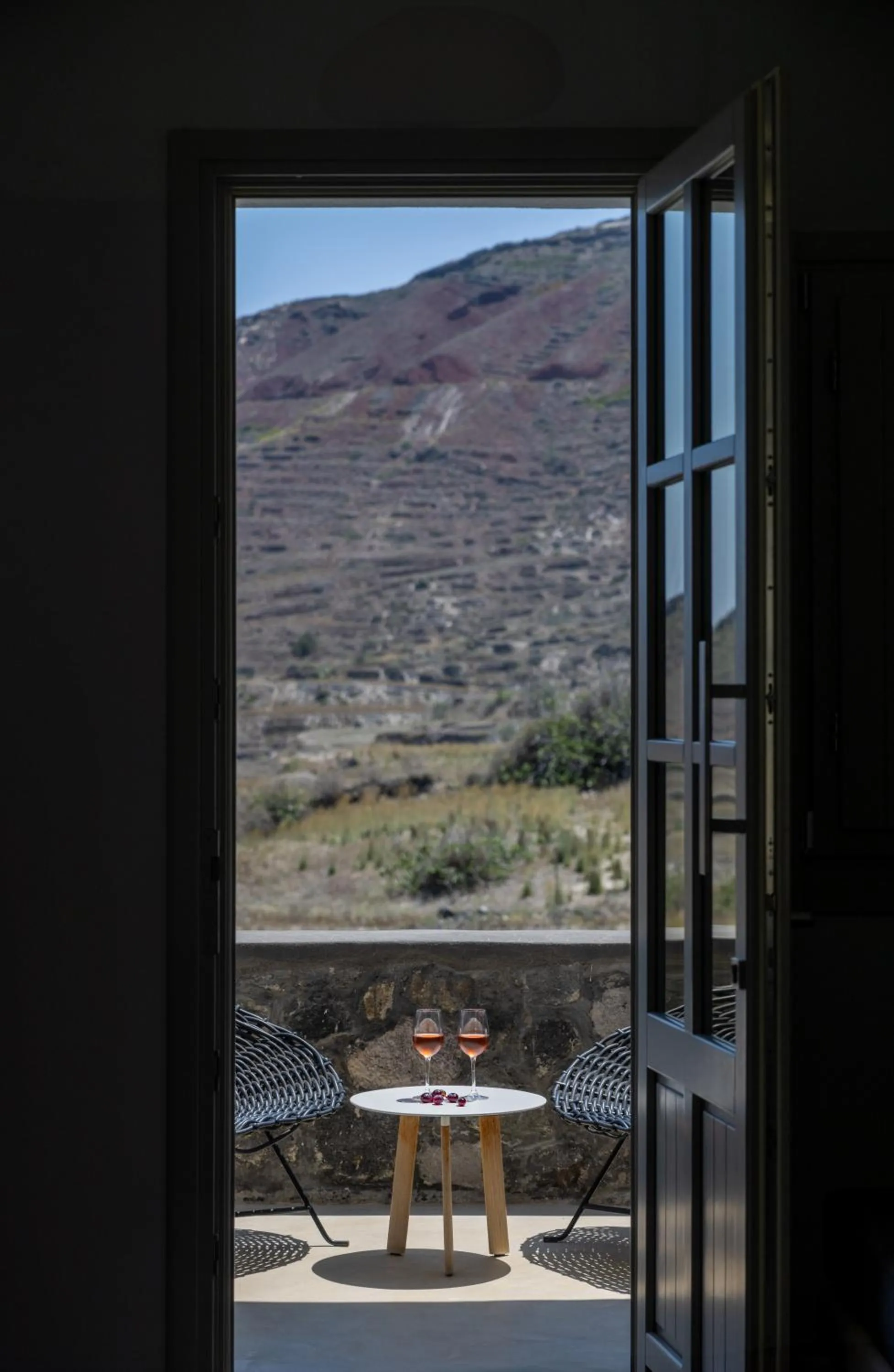 Bedroom in Danae Suites Santorini