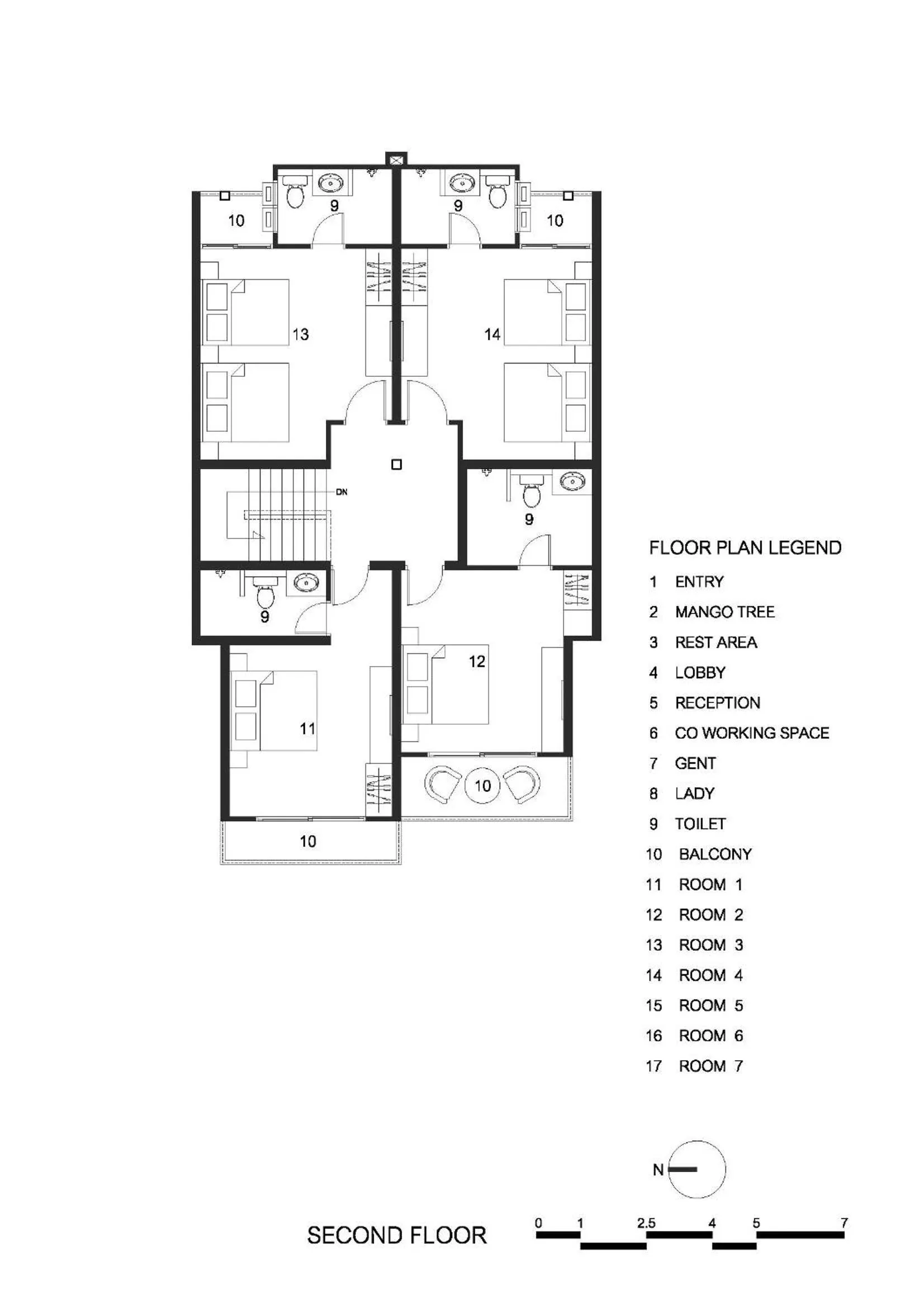 Area and facilities in The Eight Ratvithi House