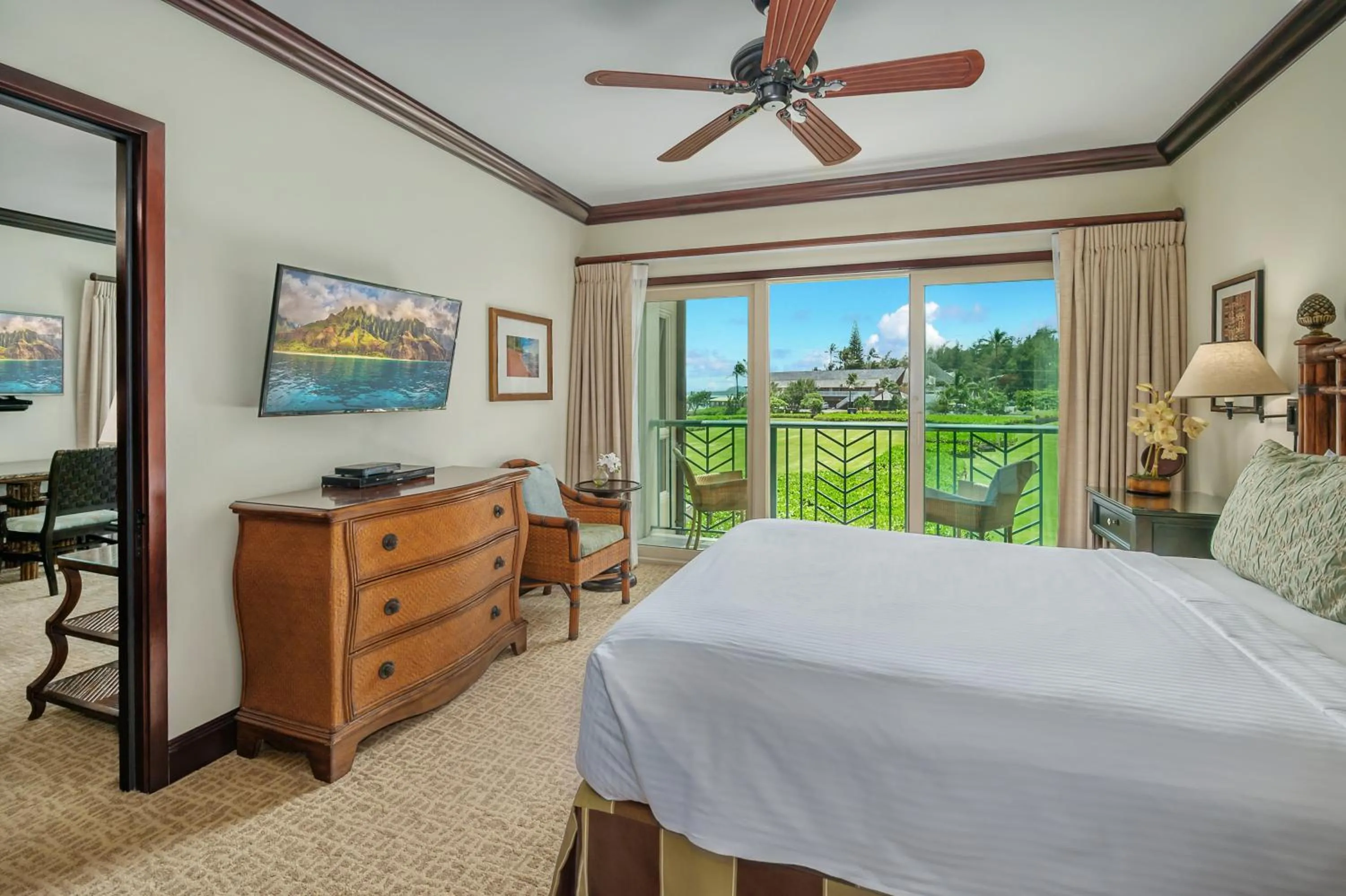 Bedroom in Waipouli Beach Resort and Spa Kauai by OUTRIGGER