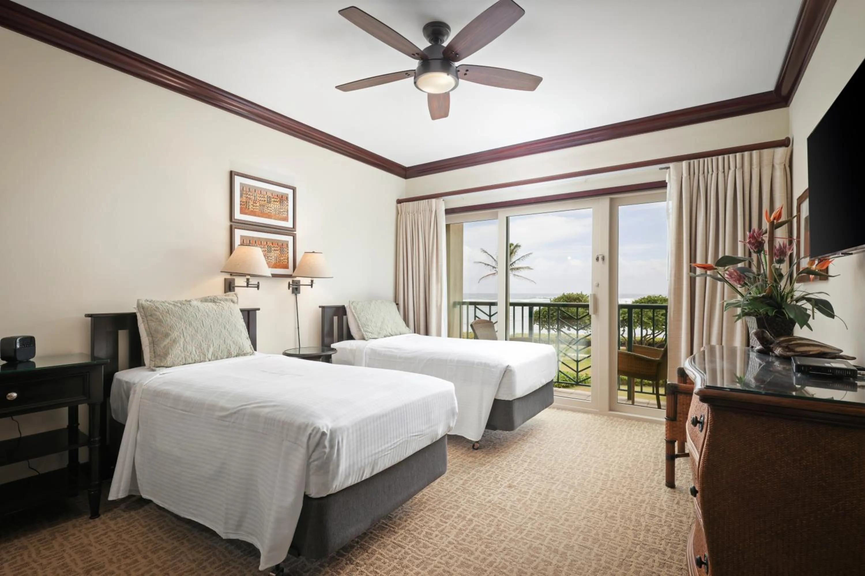 Bedroom, Bed in Waipouli Beach Resort and Spa Kauai by OUTRIGGER