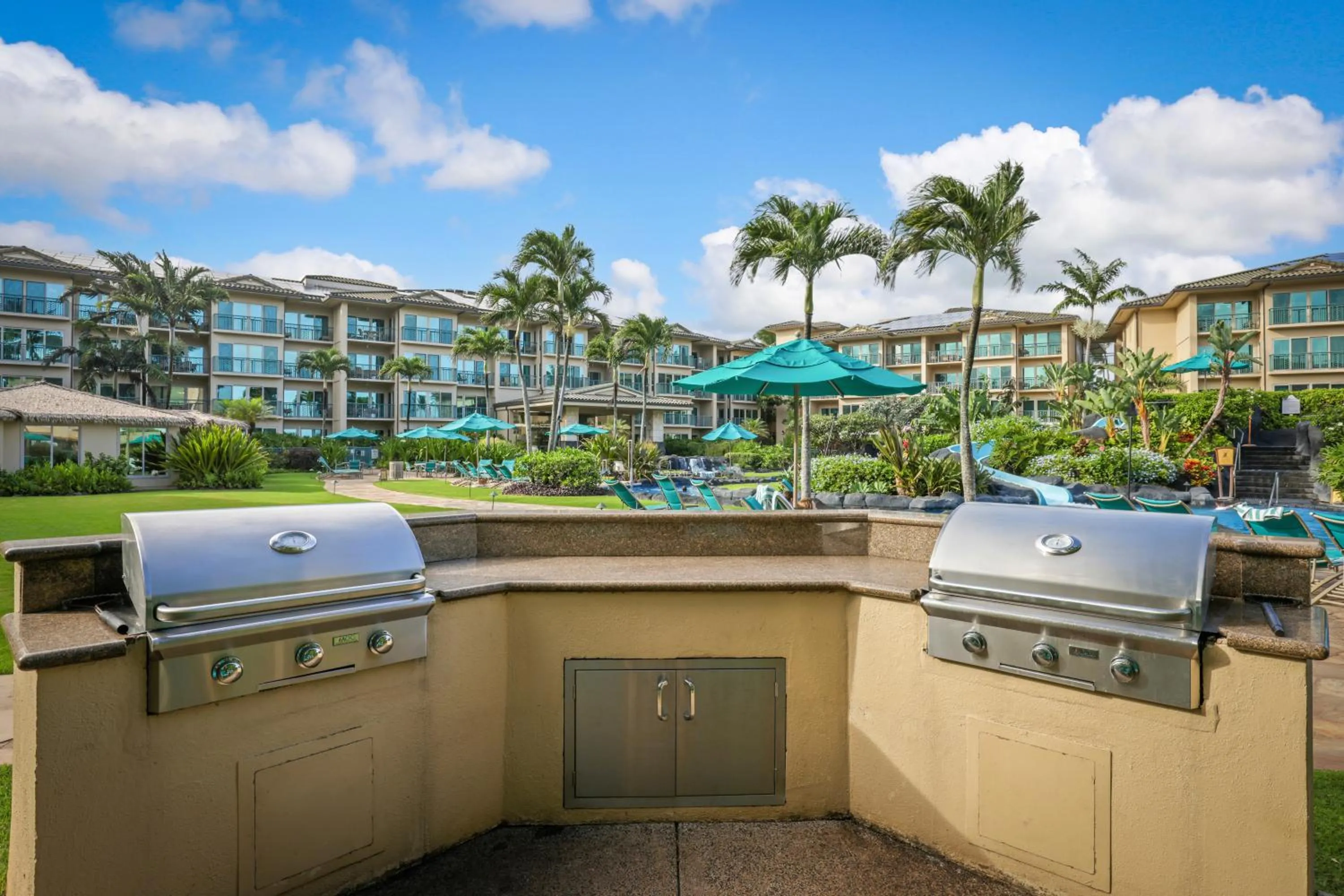 BBQ facilities in Waipouli Beach Resort and Spa Kauai by OUTRIGGER