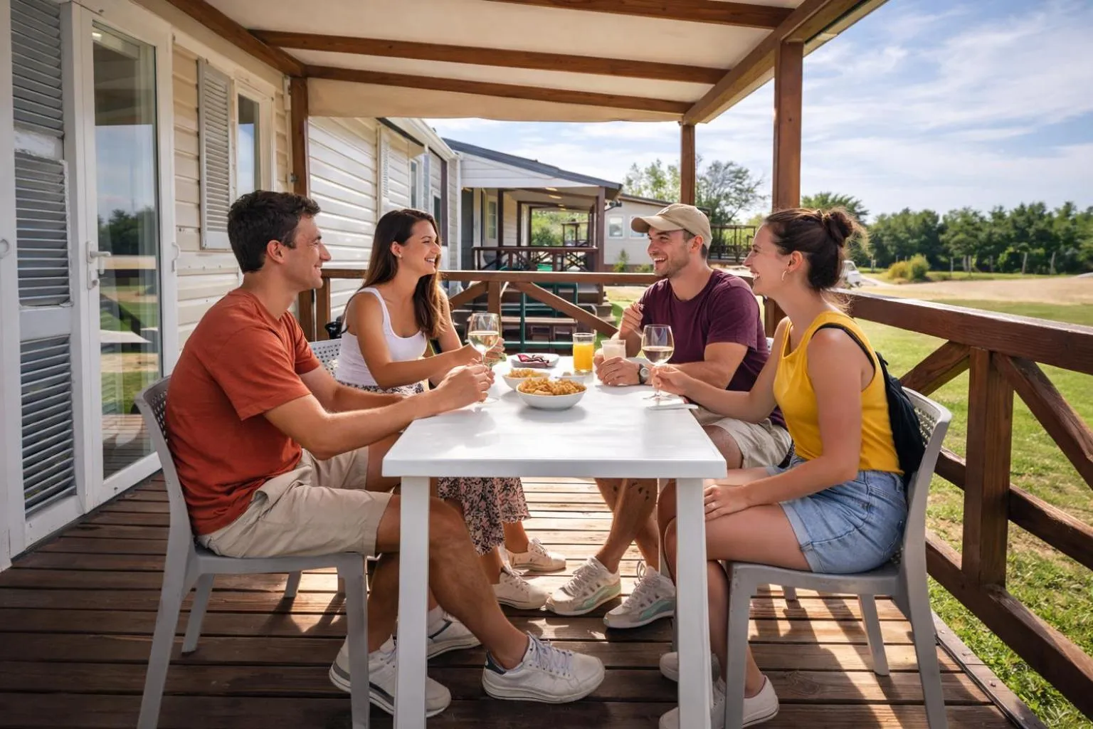 Patio in Hôtel du Moulin de la Brevette