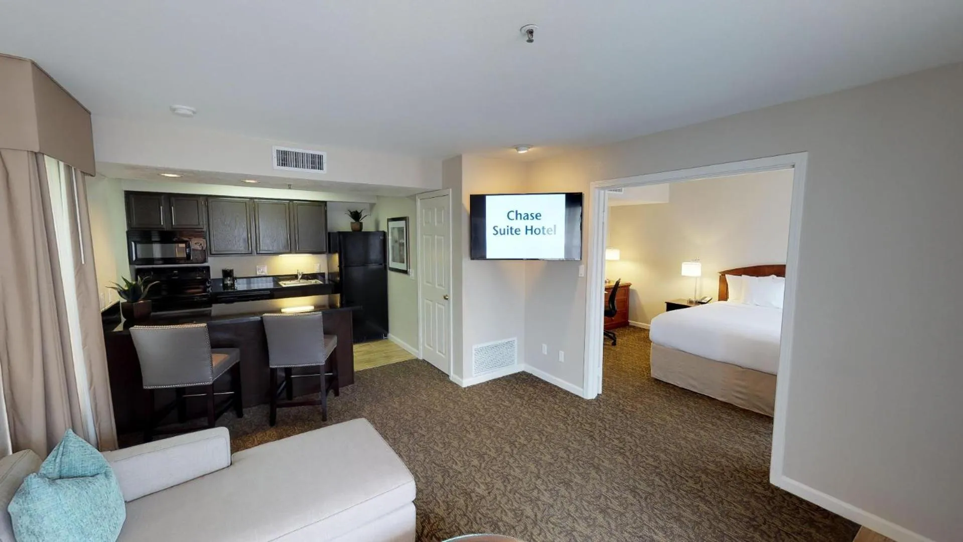 Photo of the whole room, Bed in Chase Suites Brea-Fullerton - North Orange County