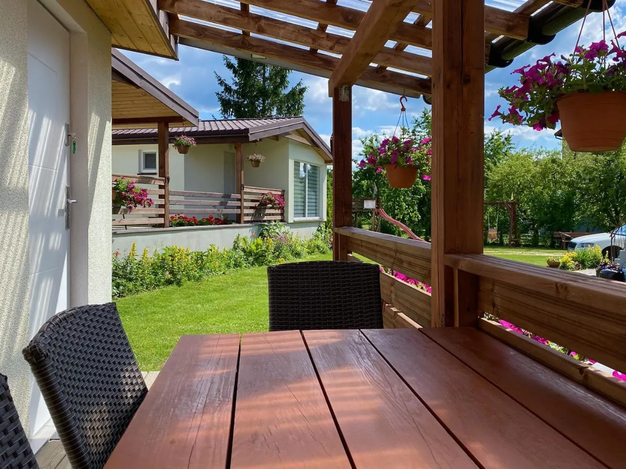 Garden view in Domki u Grażyny Mikołajki