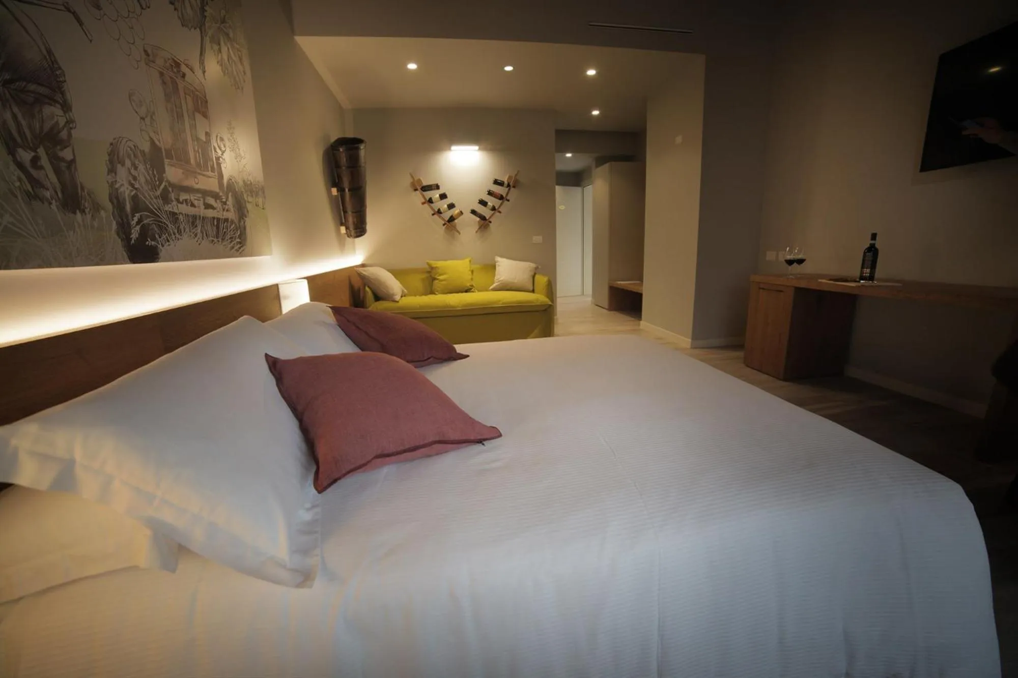 Bed in AGRITURISMO ACINATICO WINE RELAIS