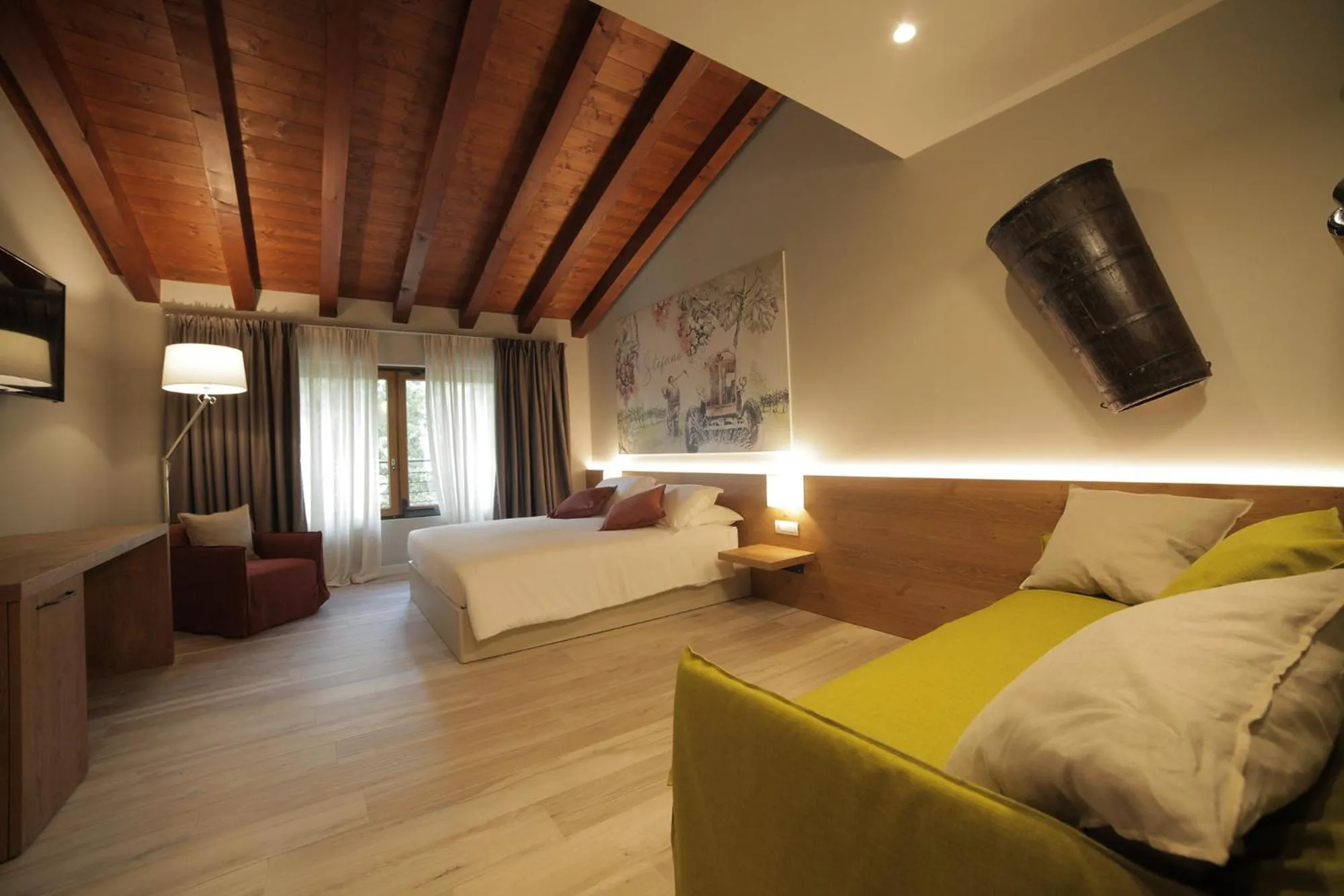 Bed in AGRITURISMO ACINATICO WINE RELAIS