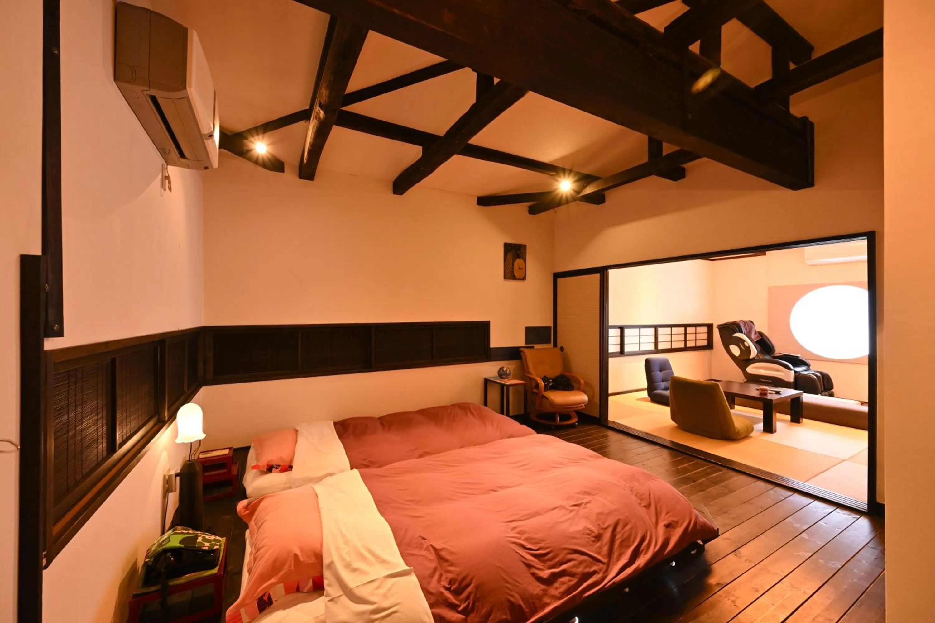 Bed in Akari no Yado Okabe