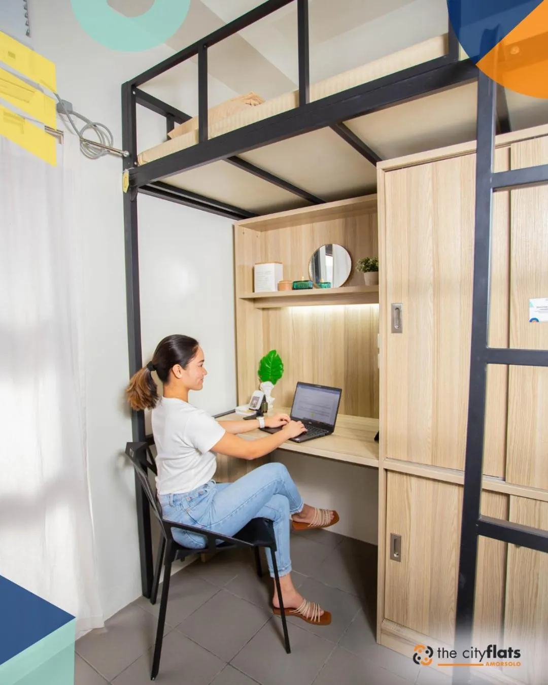 Seating area in The City Flats Amorsolo