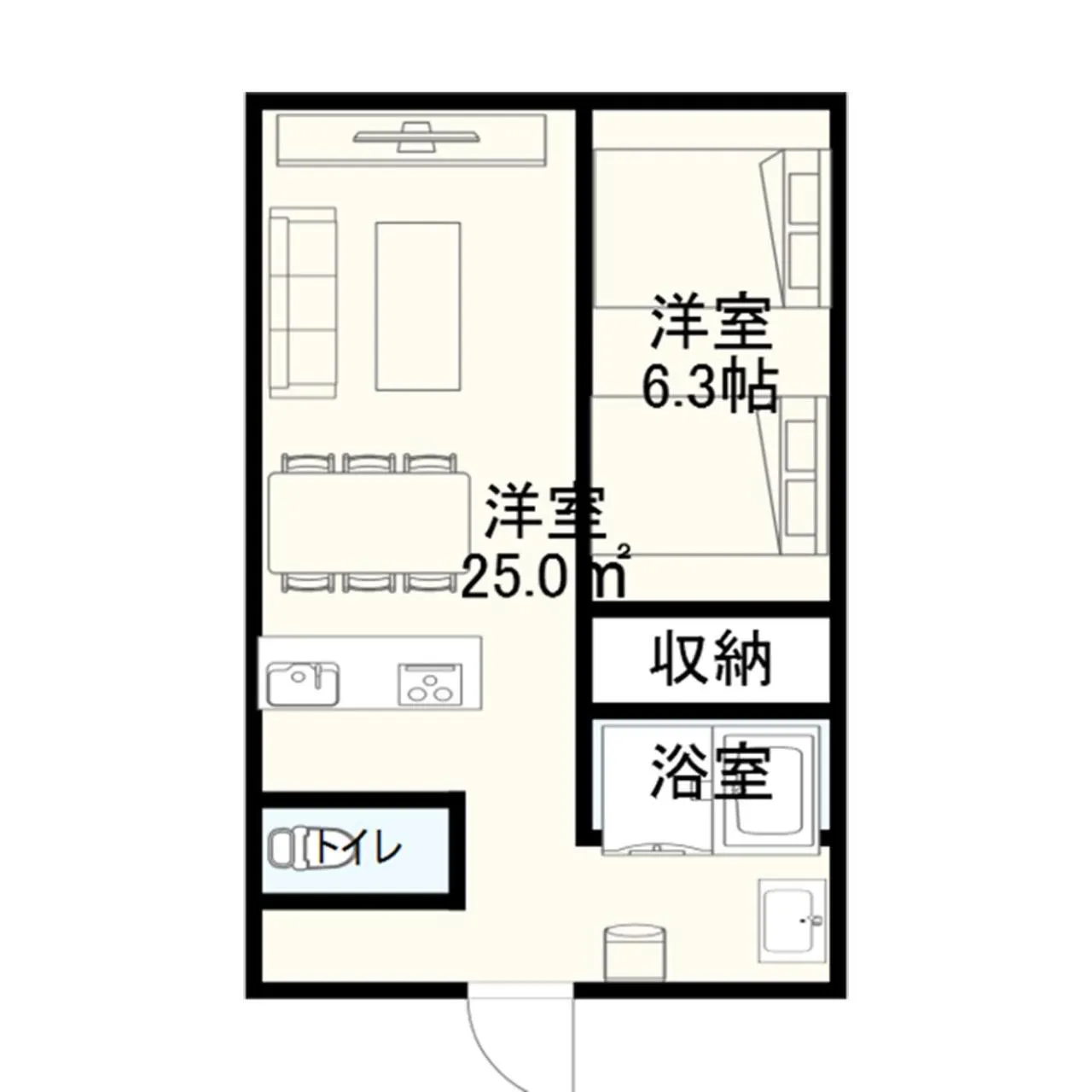 Floor plan in Allstay CHIBANA