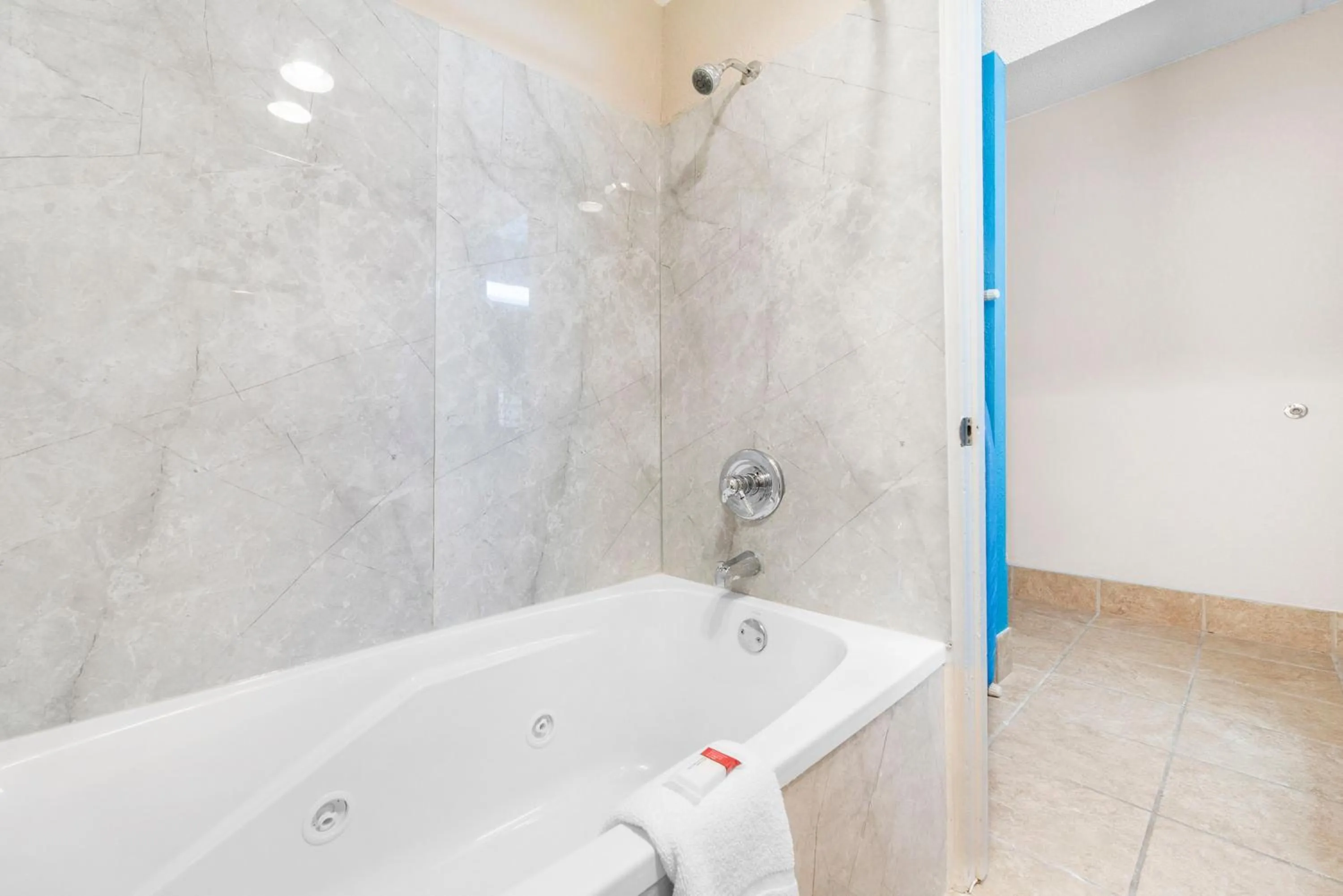 Bathroom in Baymont by Wyndham Muncie Near Ball State University