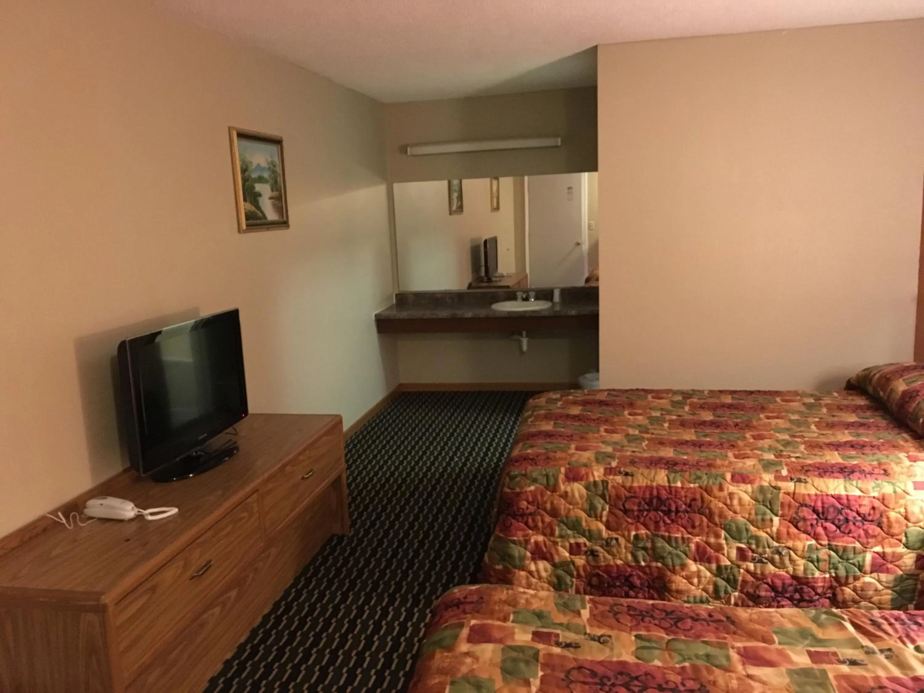 Bed in Knights Inn Merrillville