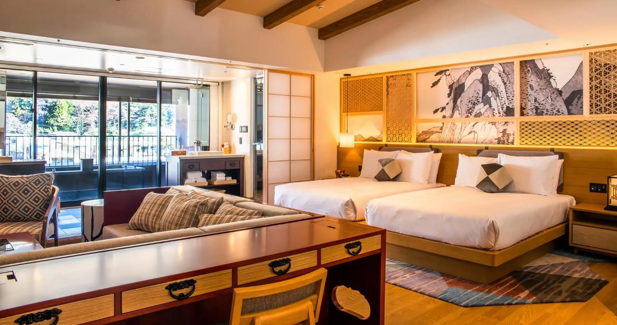 Photo of the whole room, Bed in Hotel Indigo Hakone Gora by IHG