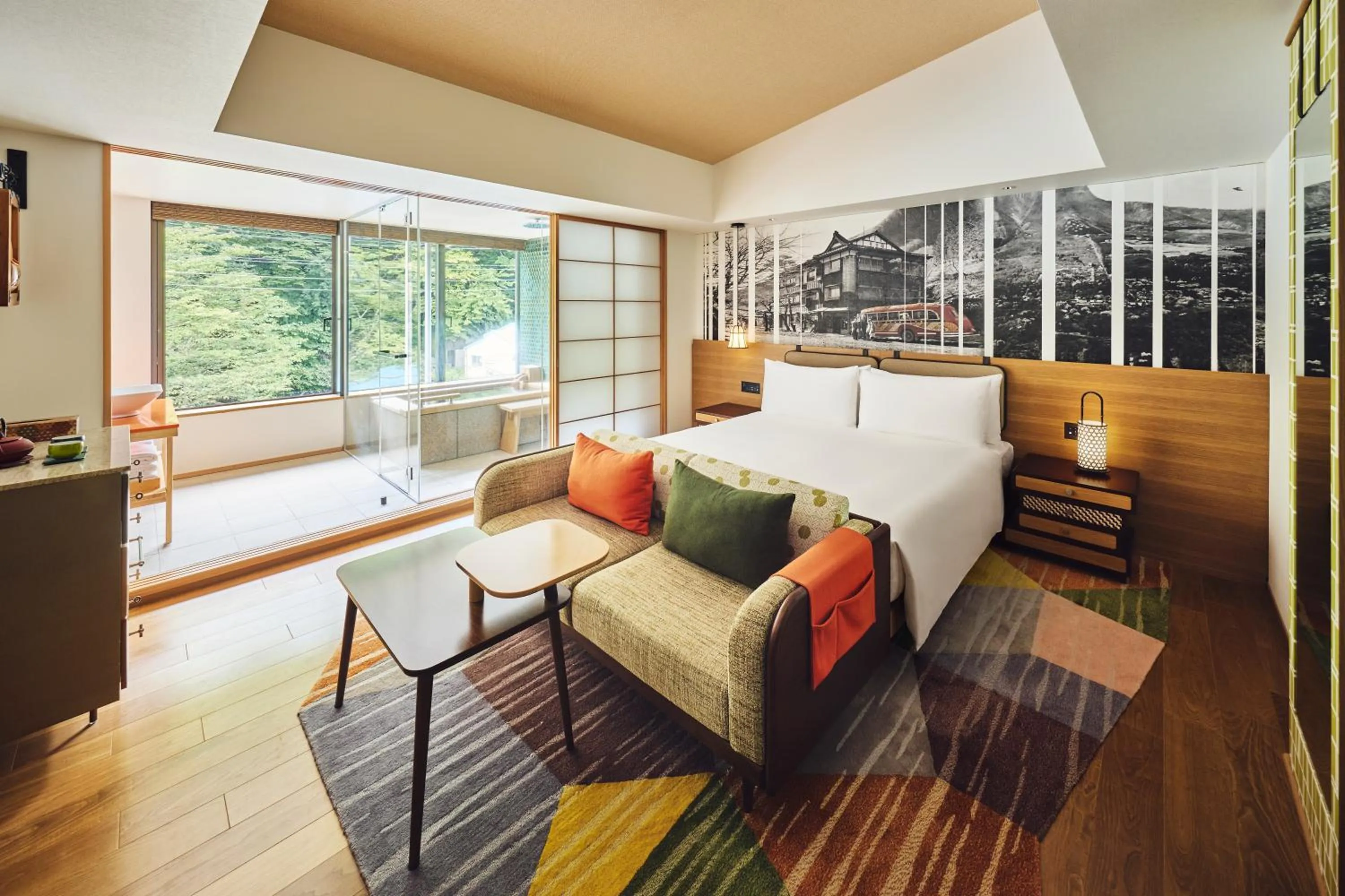 Bed in Hotel Indigo Hakone Gora by IHG