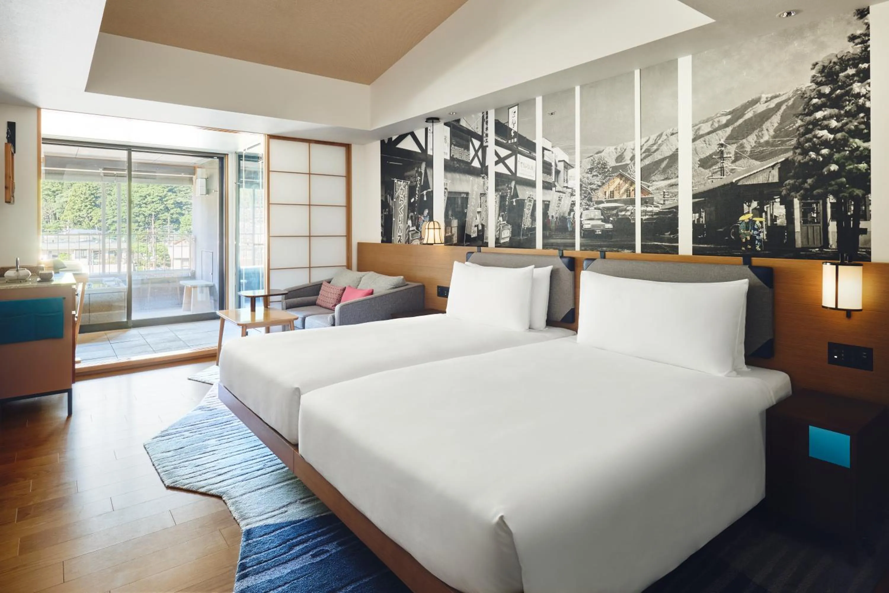 Bed in Hotel Indigo Hakone Gora by IHG