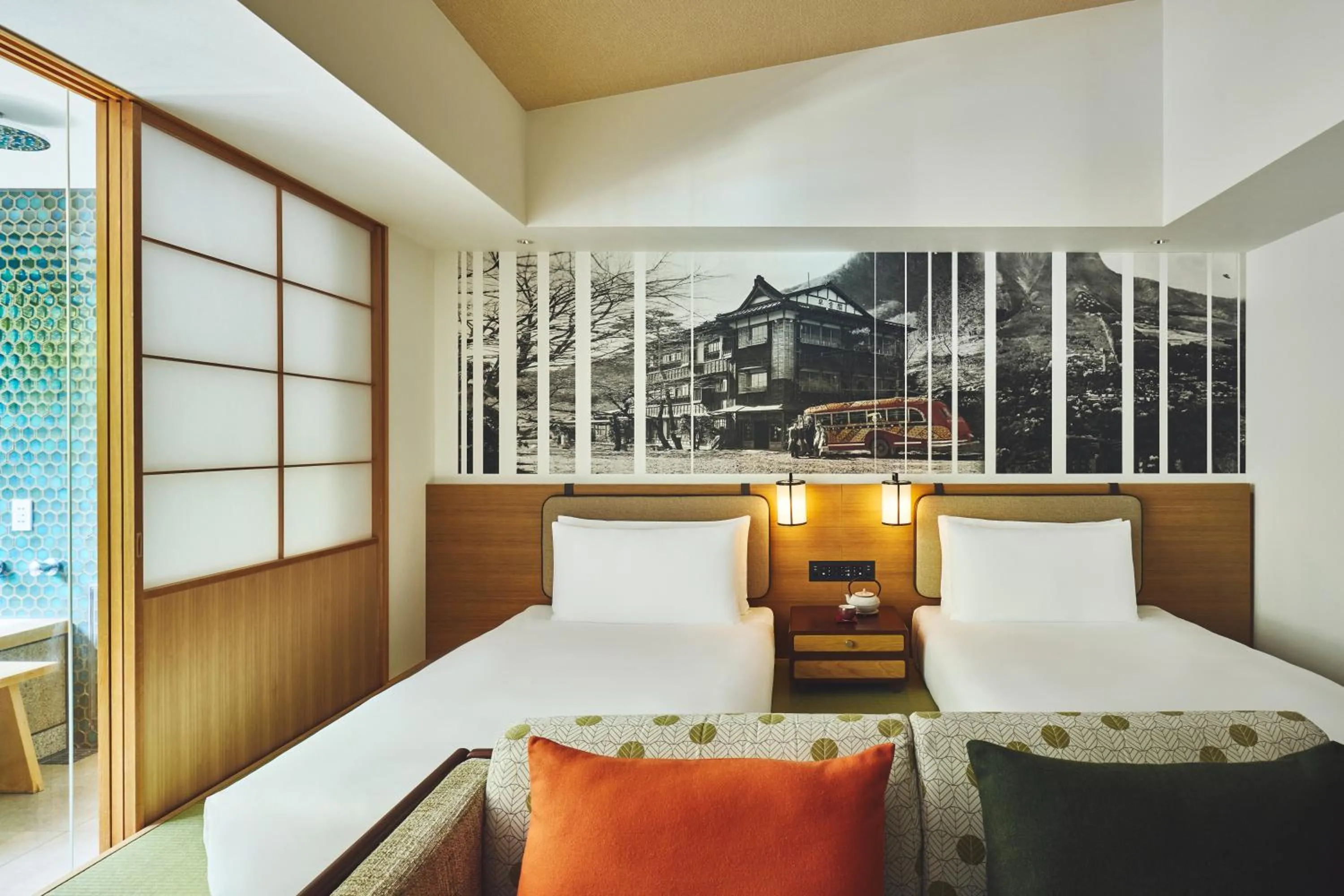 Bed in Hotel Indigo Hakone Gora by IHG