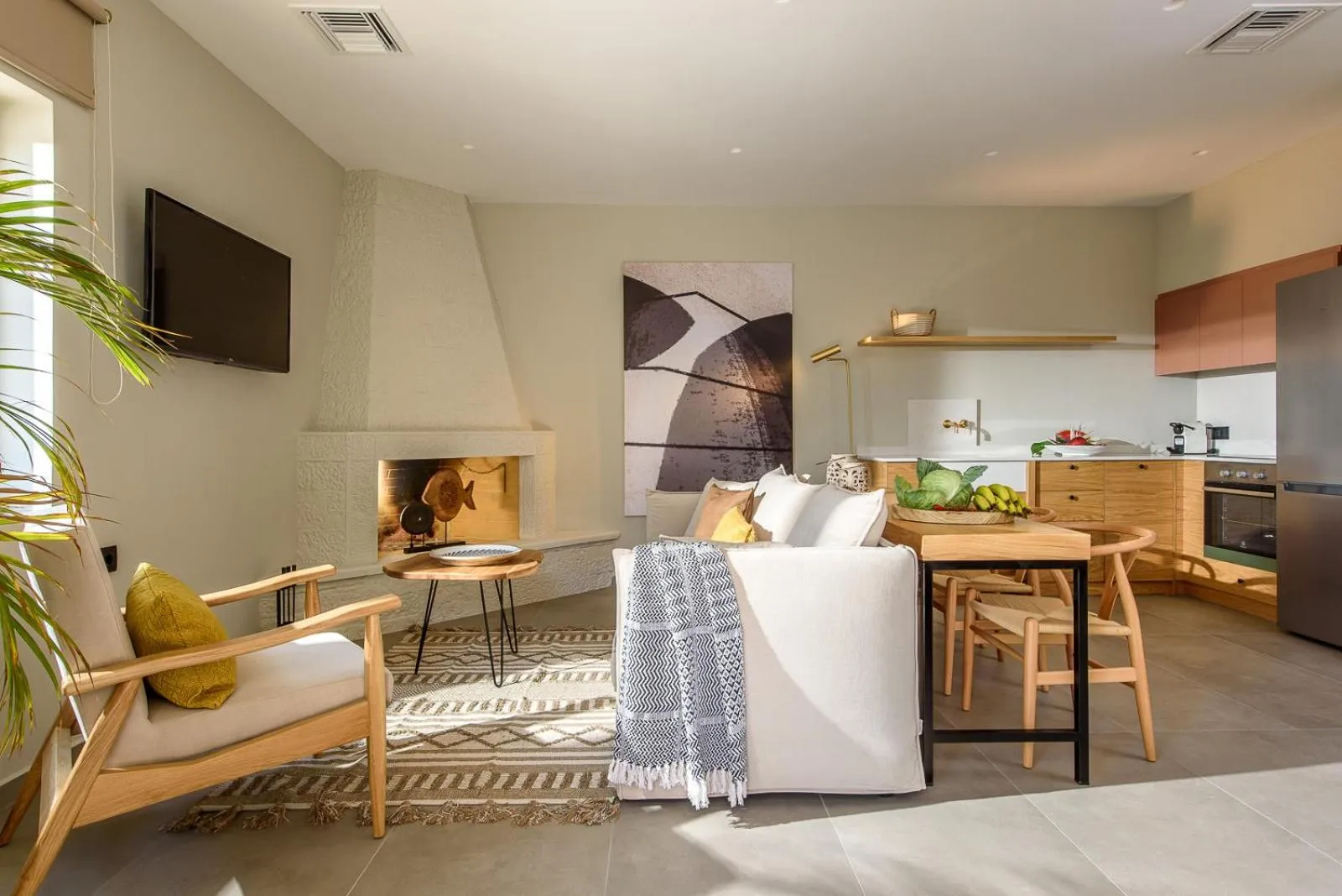 Kitchen or kitchenette in Caldera Theros Villas