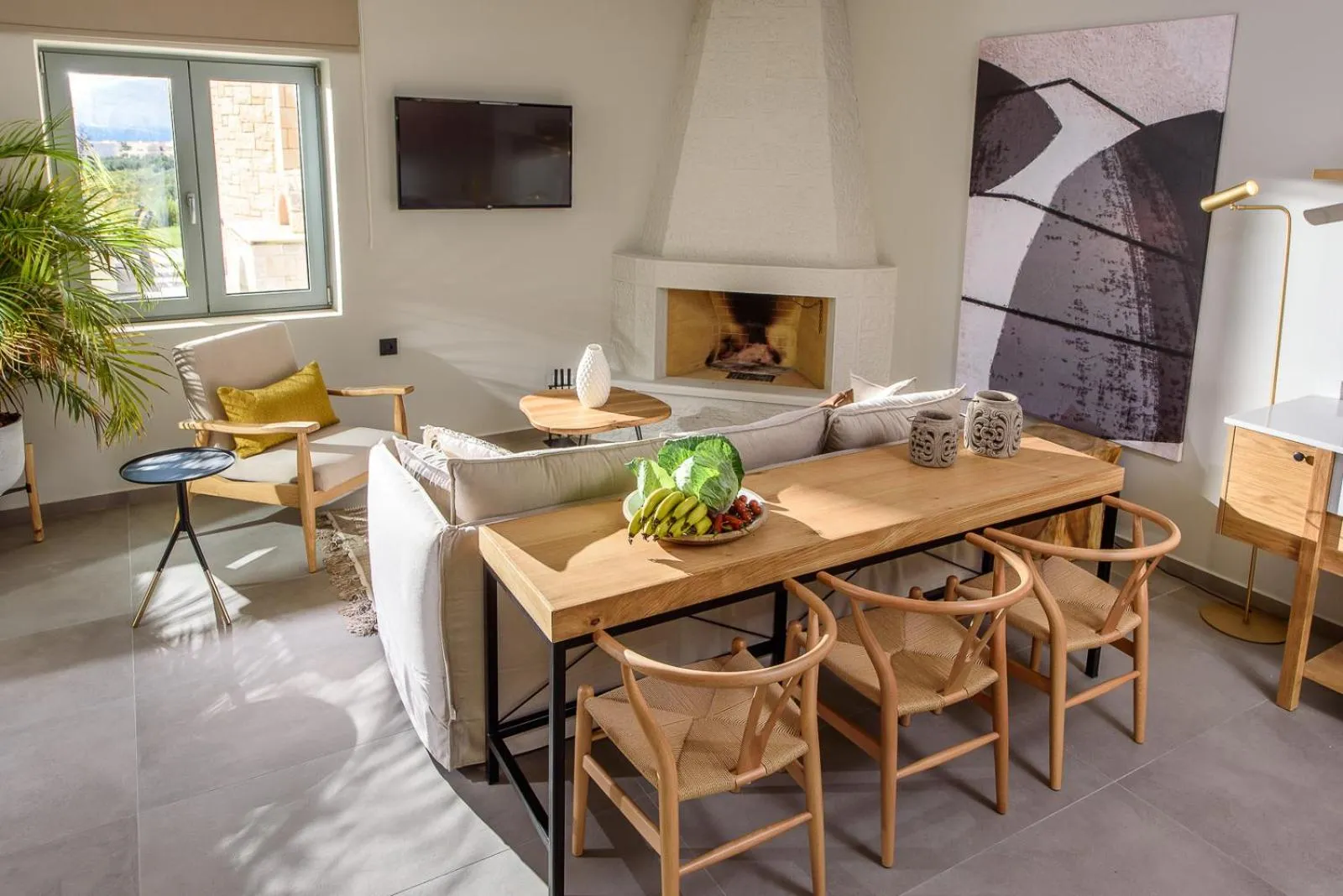 Living room in Caldera Theros Villas