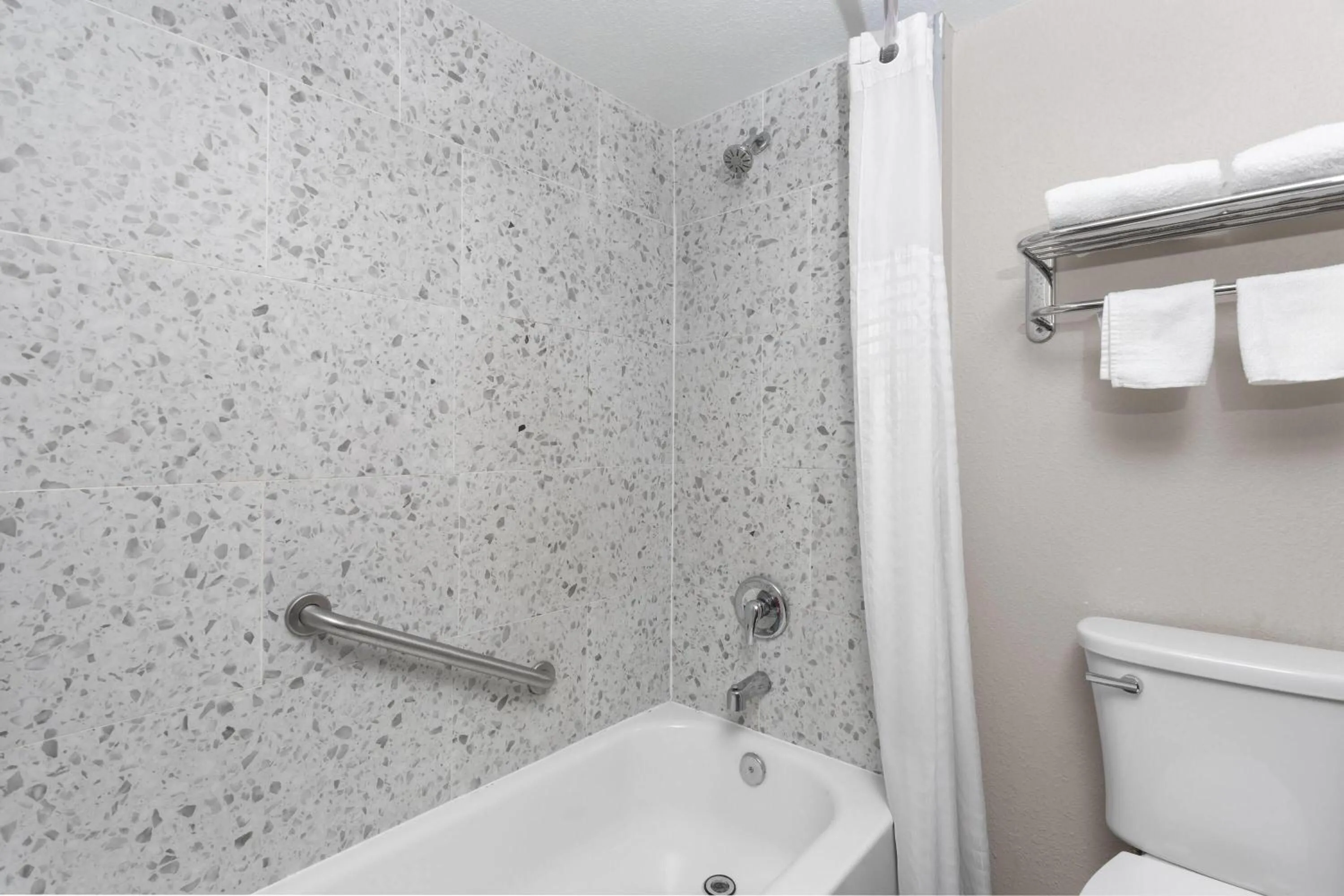 Bathroom in Super 8 Motel by Wyndham near Fort Lauderdale Arpt