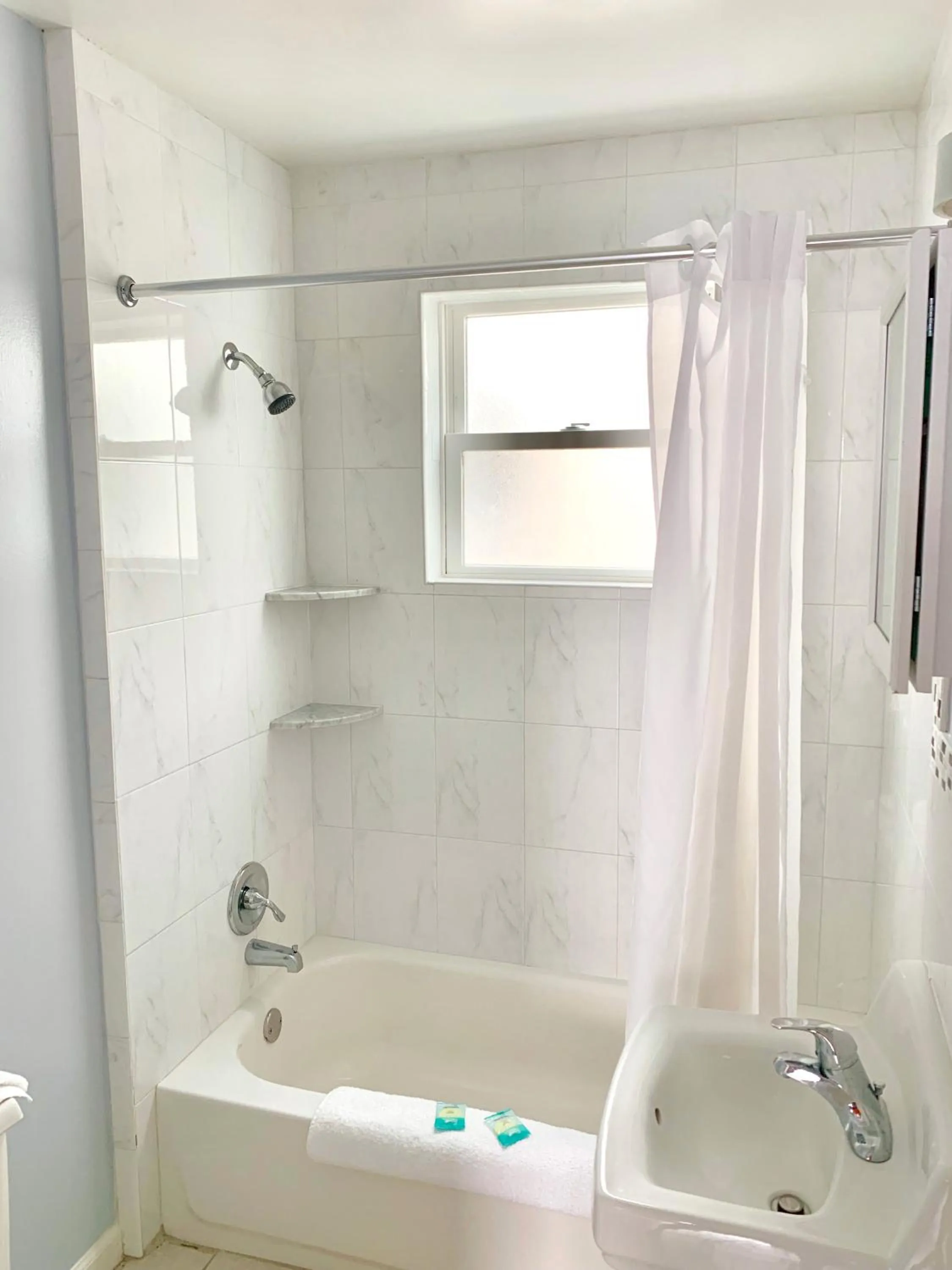 Shower in White Caps Motel